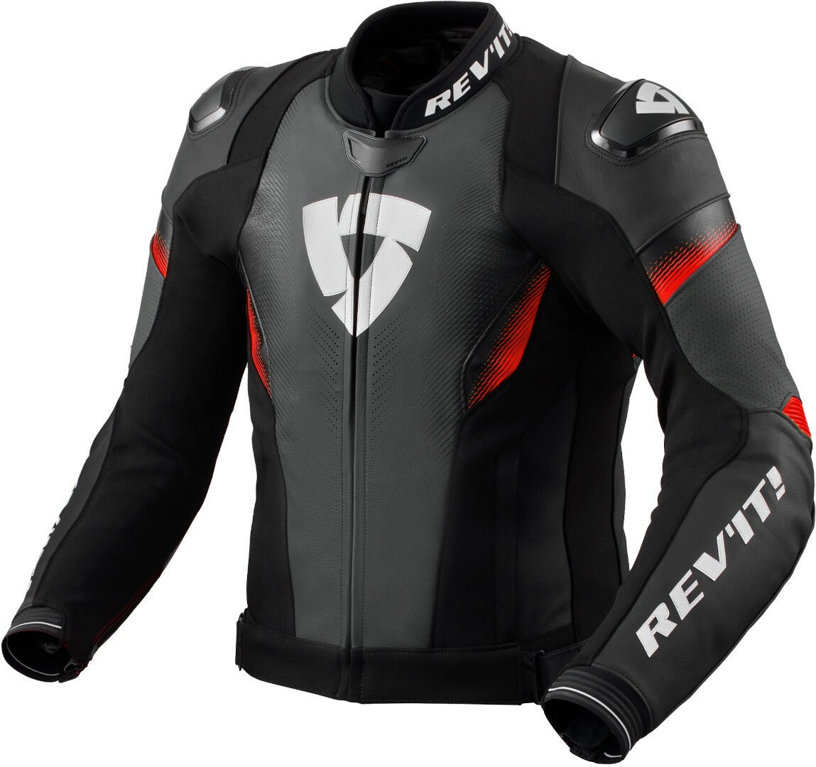 Revit Control perforated Motorcycle Leather Jacket black/red 56 Figure 1