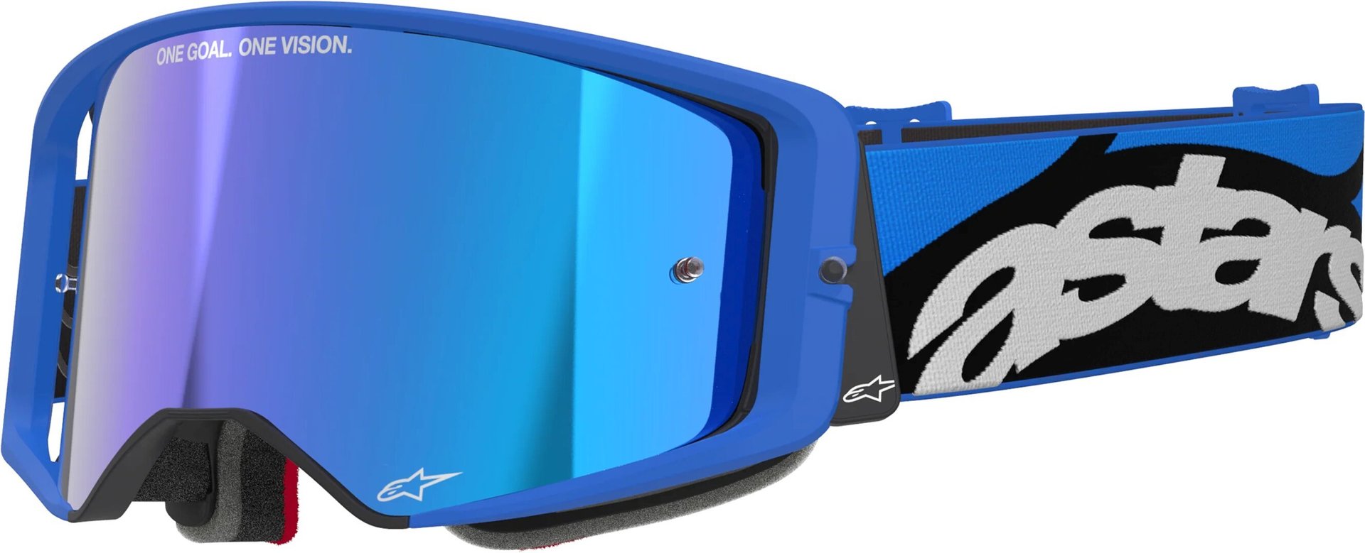 Alpinestars Supertech Stream Mirror Ochelari de motocross albastru Figura 1