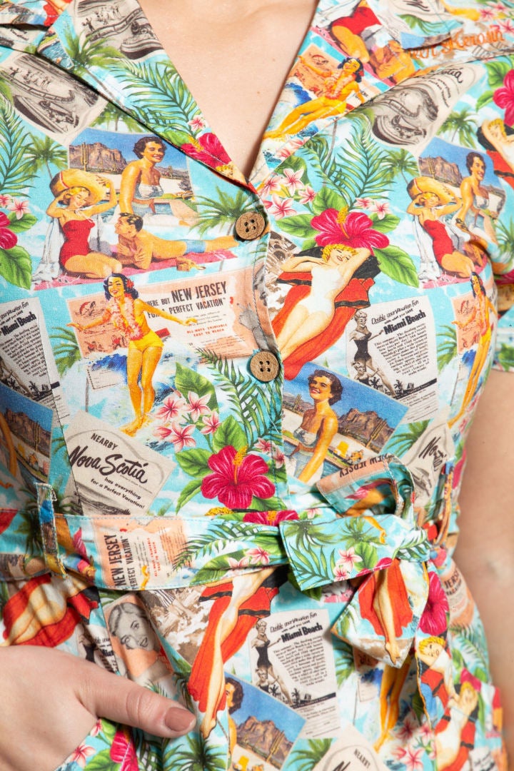 Queen Kerosin Vintage Summer Swing Abito da donna 4XL Figura 7