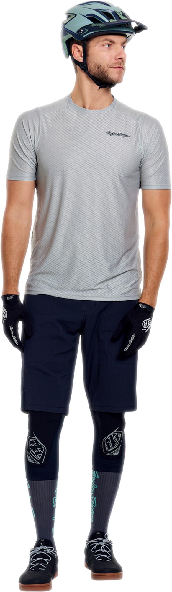 Troy Lee Designs Skyline Pro Air Mono Short Sleeve Bicycle Jersey light grey S Figure 10