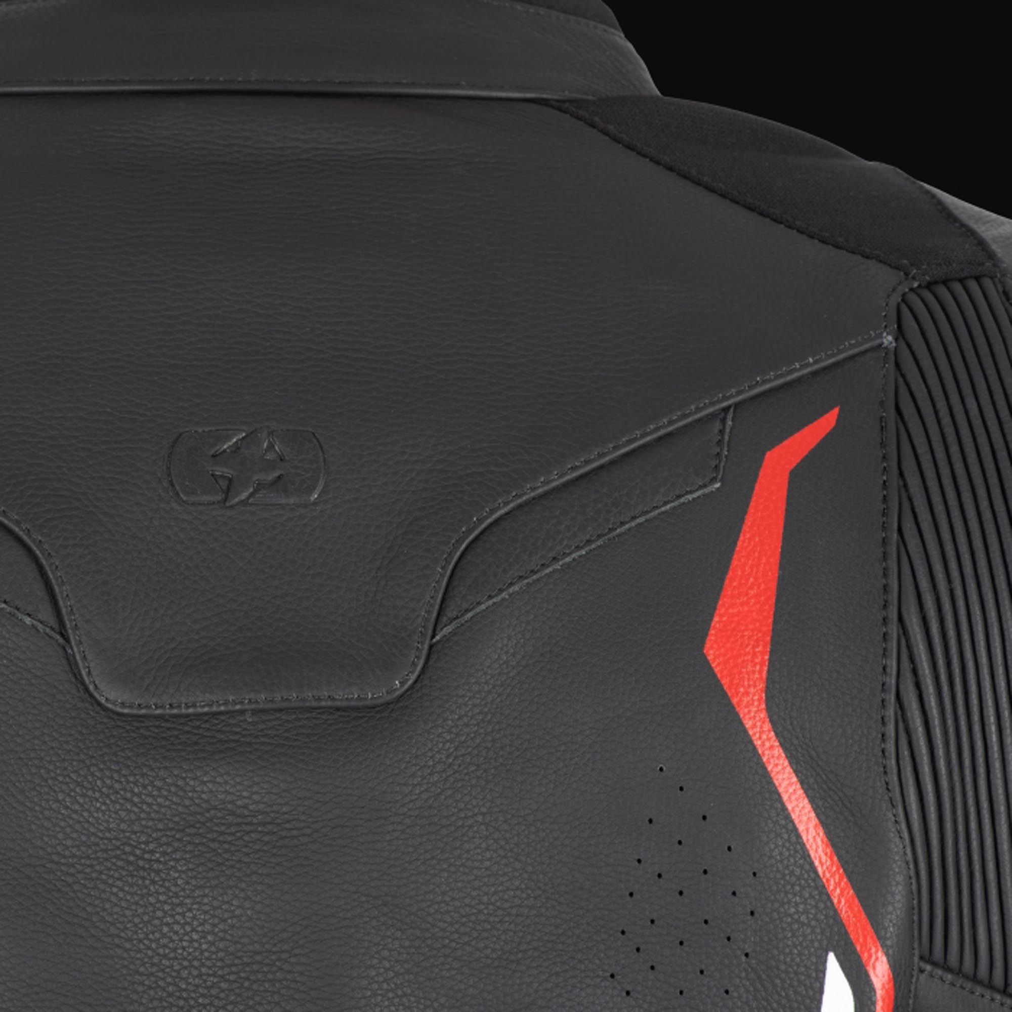 Oxford Nexus 1.0 Jachetă de piele de motocicletă Negru/Roșu 52 Figura 5