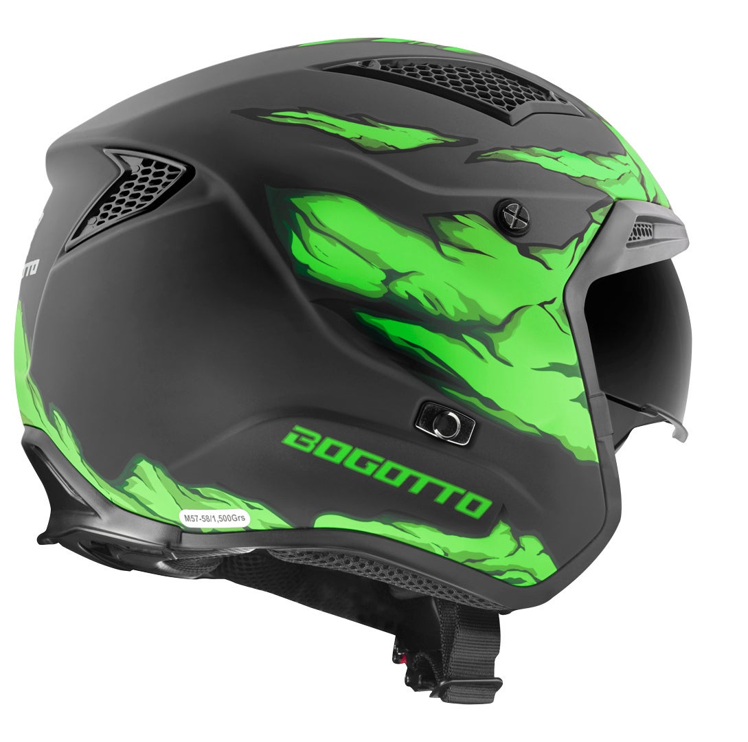Bogotto Radic Skulash Casco Verde/Nero L Figura 21