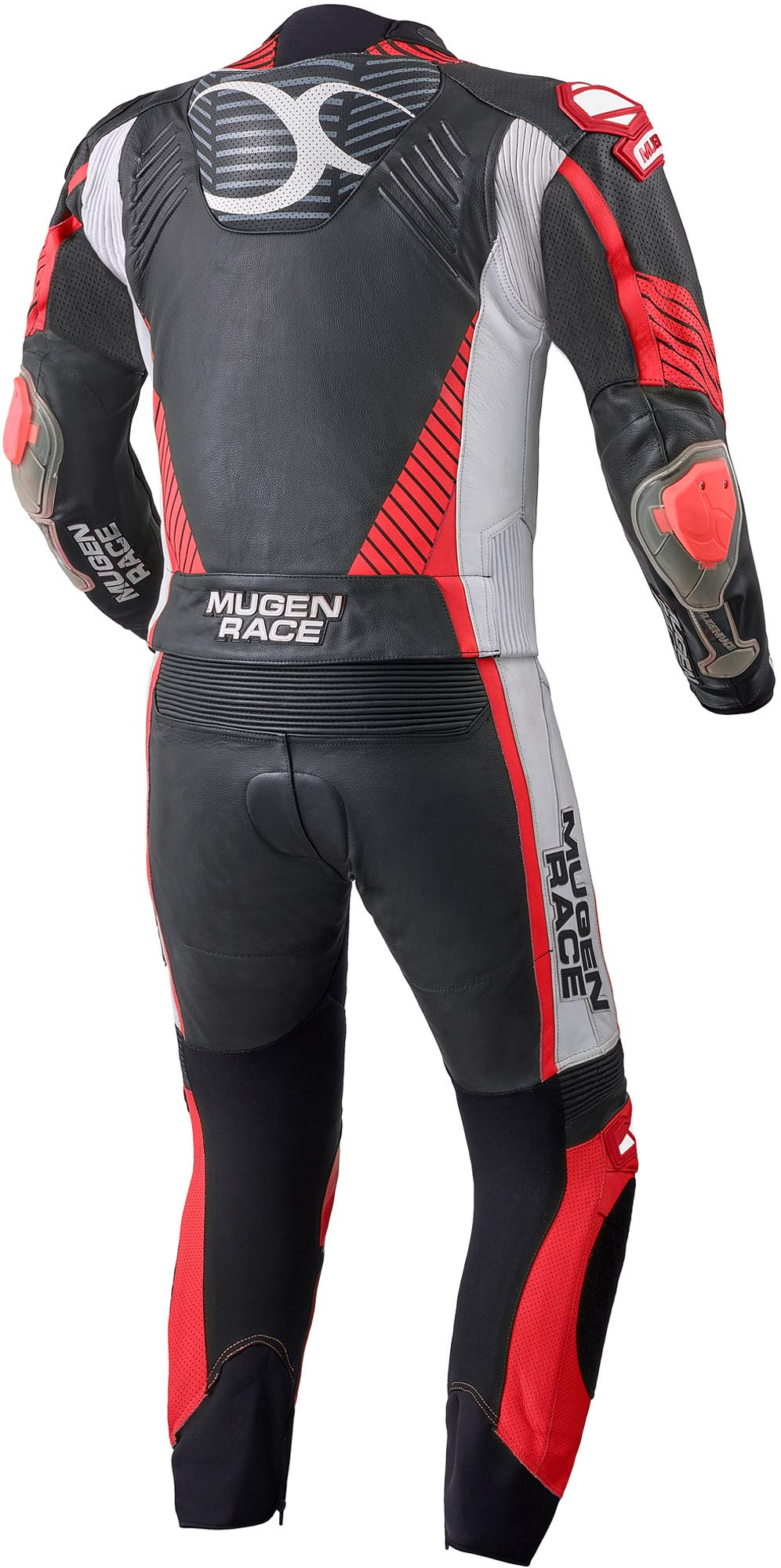 MUGENRACER Impegnato perforated Two Piece Motorcycle Leather Suit black/white/red 60 Figure 2