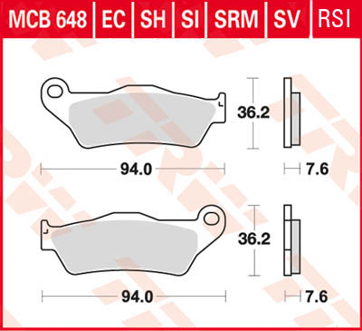 TRW Lucas Sinterbelag MCB648SV Figura 1
