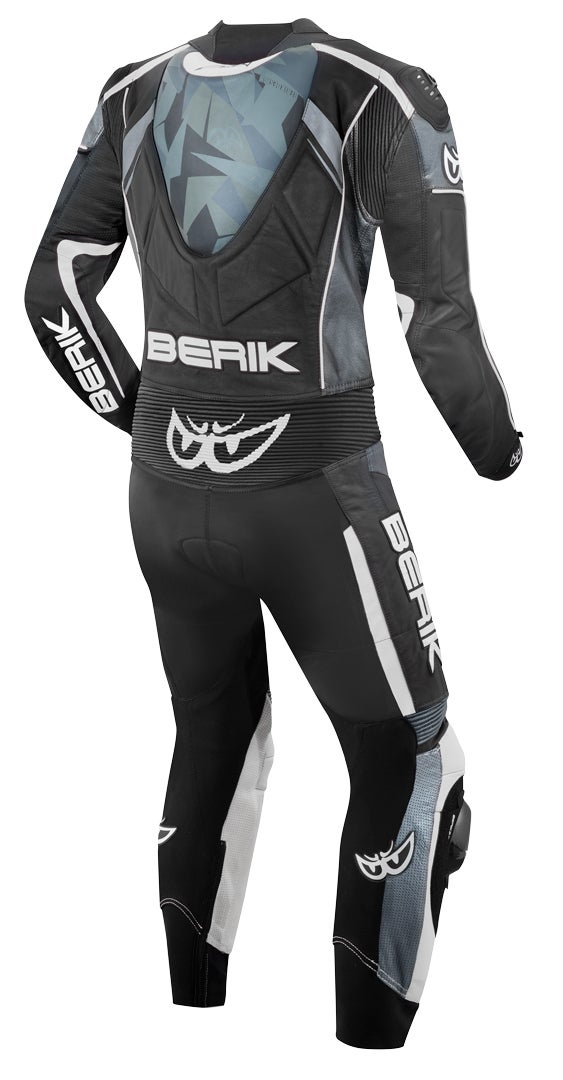 Berik Camo Track geperforeerd eendelig motorfiets lederen pak wit/groen 60 Figuur 2
