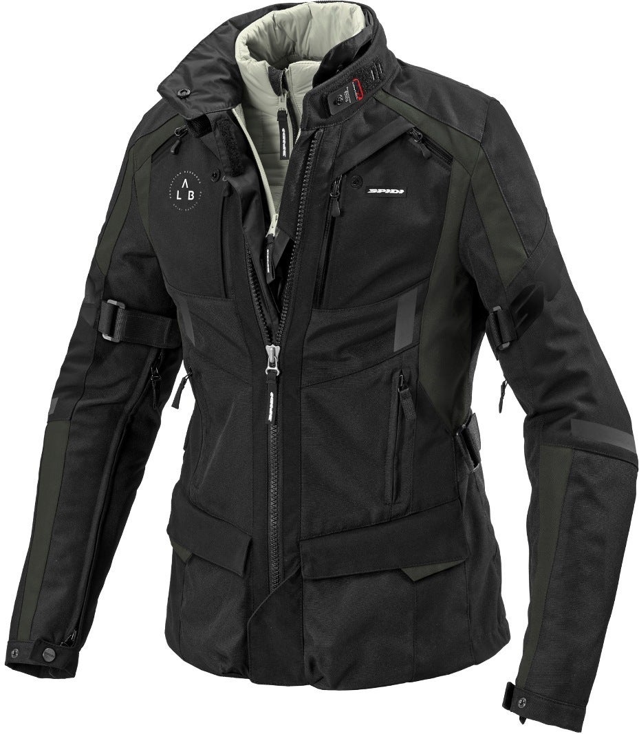 Spidi 4 Season Evo H2Out Giacca tessile da donna nero/verde L Figura 1