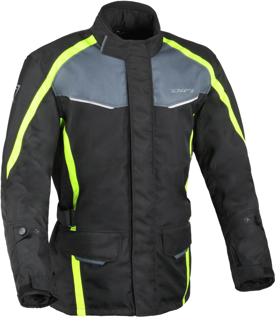DIFI Cage Aerotex waterproof Motorcycle Textile Jacket black/yellow M Figure 1