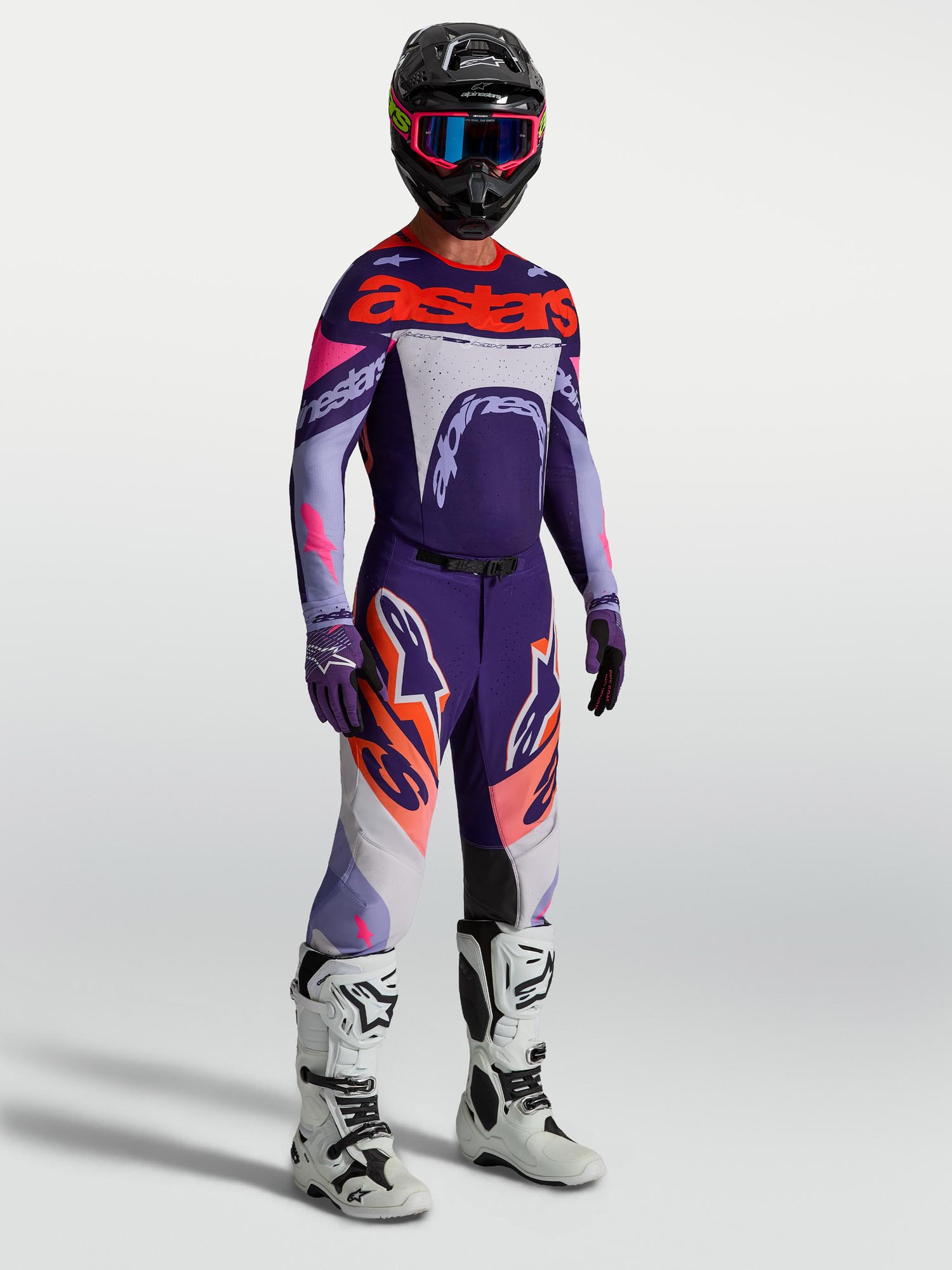 Alpinestars Supertech Dyna Pantaloni da motocross viola/rosa 42 Figura 3