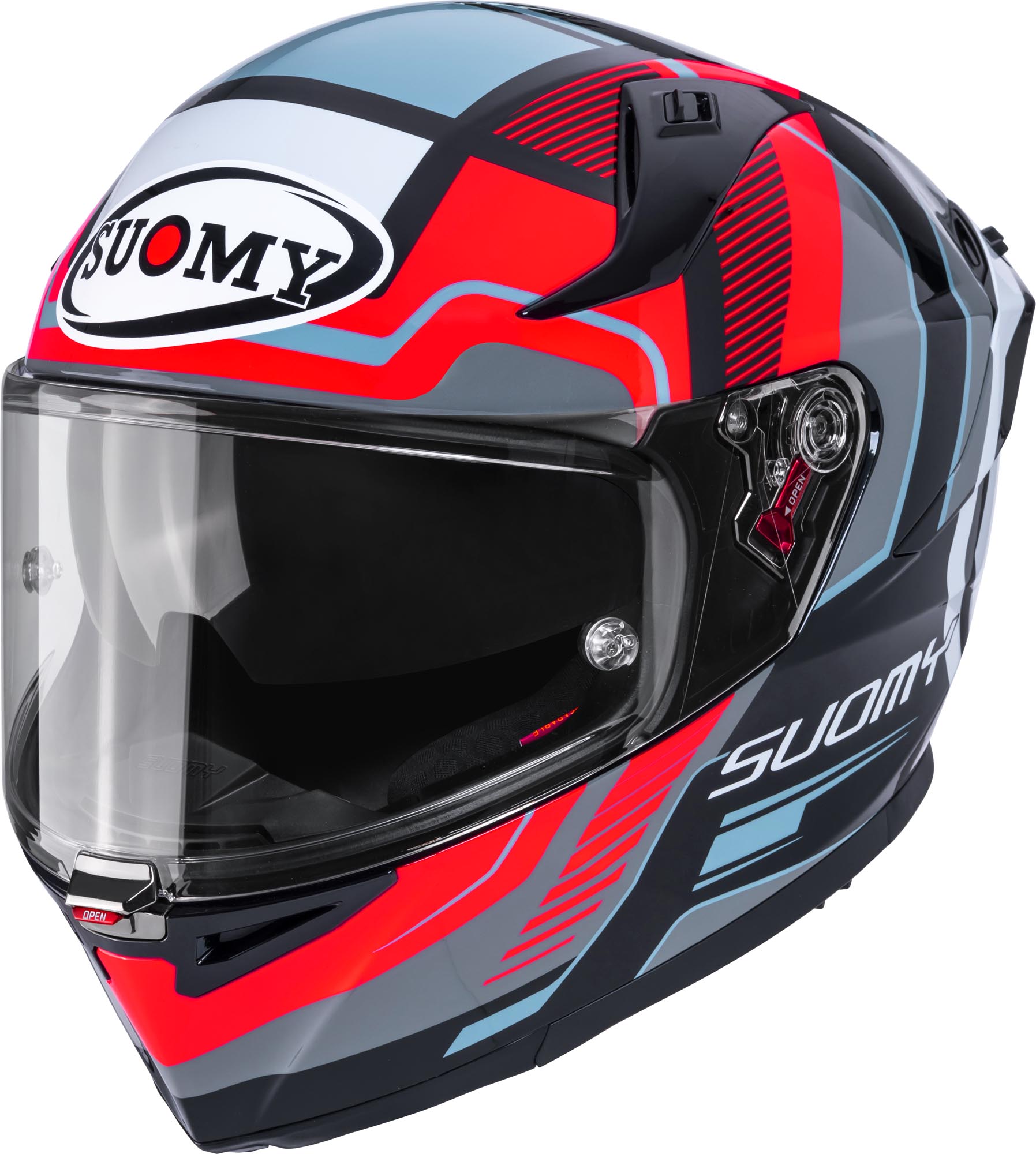 Suomy Speedstar 2 Parallax Hjelm svart/rød/hvit Tap (59/60) Figur 1