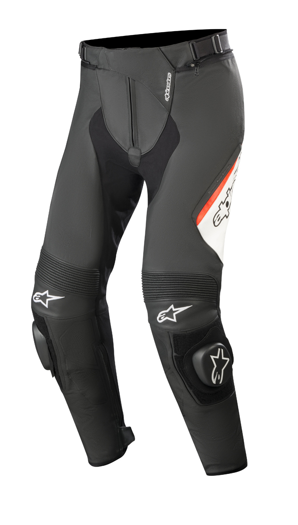 Alpinestars Missile v2 Calças de Couro preto/branco/vermelho 52 Figura 1