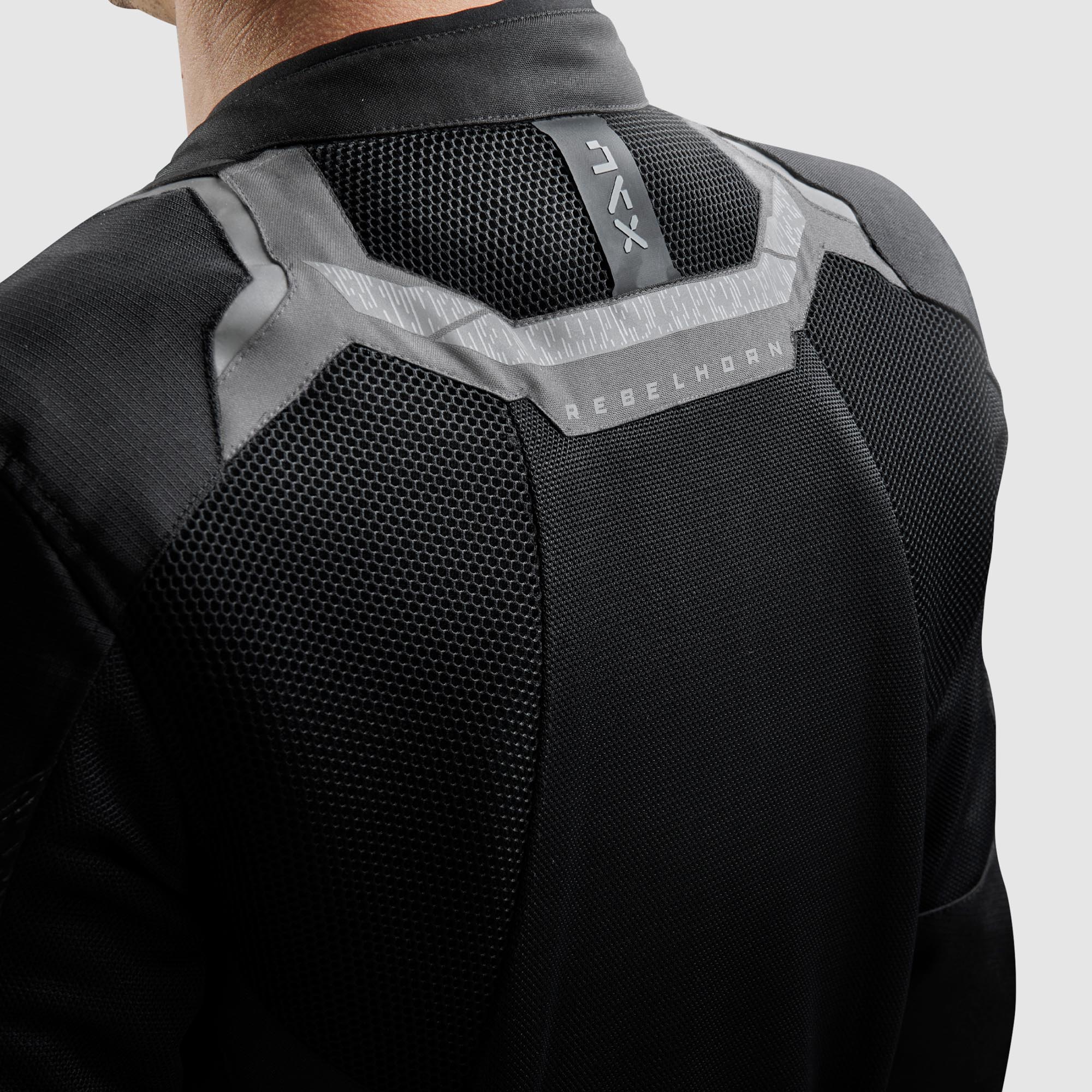 Side view of Rebelhorn Jax waterproof Motorcycle Textile Jacket