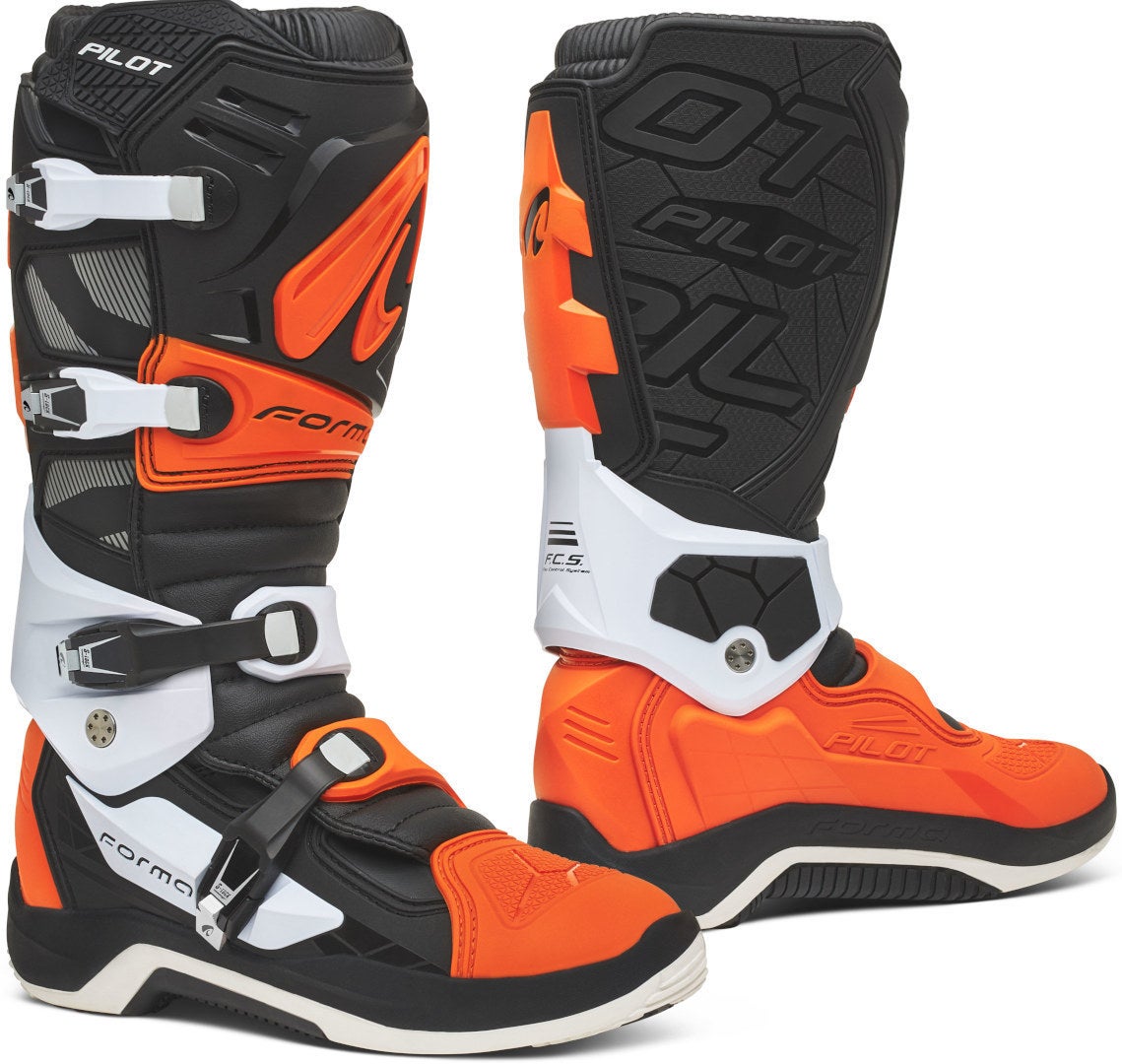 Forma Pilot Motocross Bottes Noir/Blanc/Orange 41 Figure 1