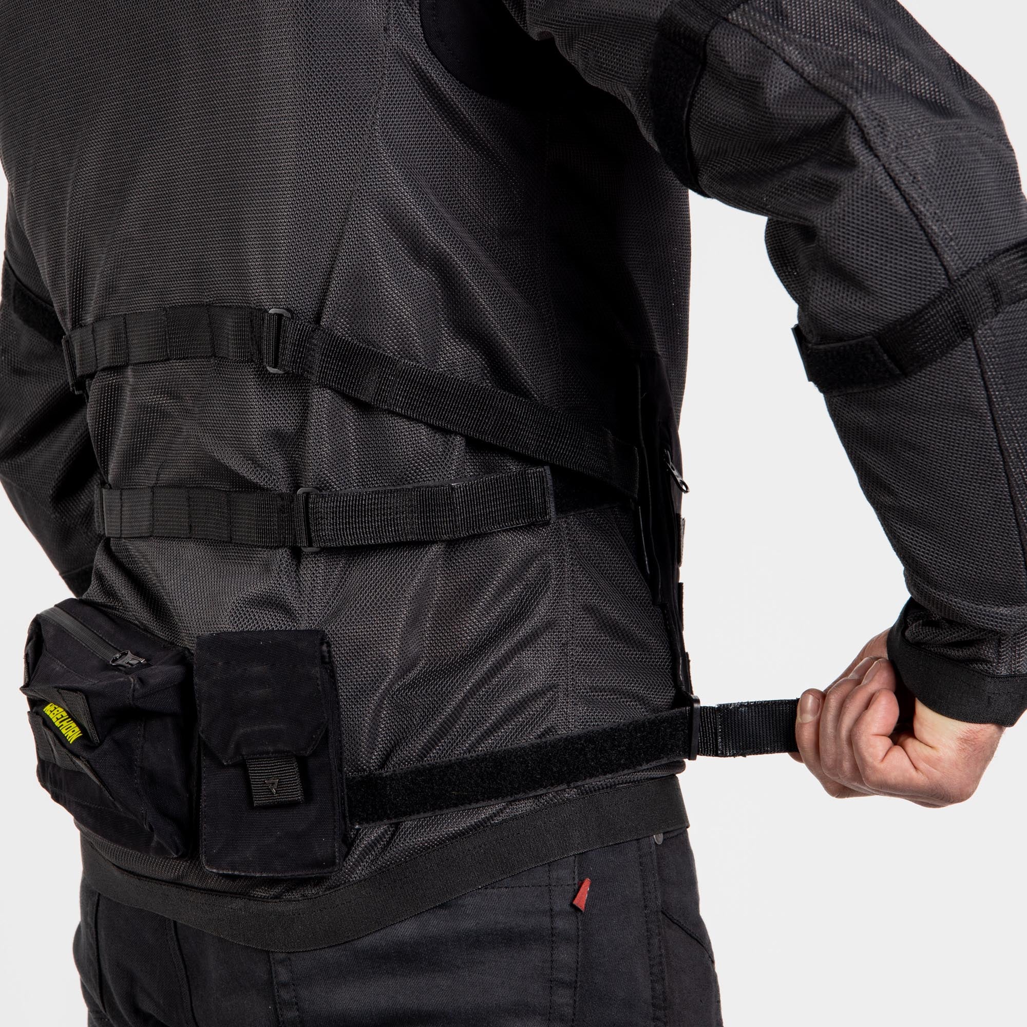 Rebelhorn Brutale Motorrad Textil Jacke grau/schwarz/gelb XL Abbildung 10