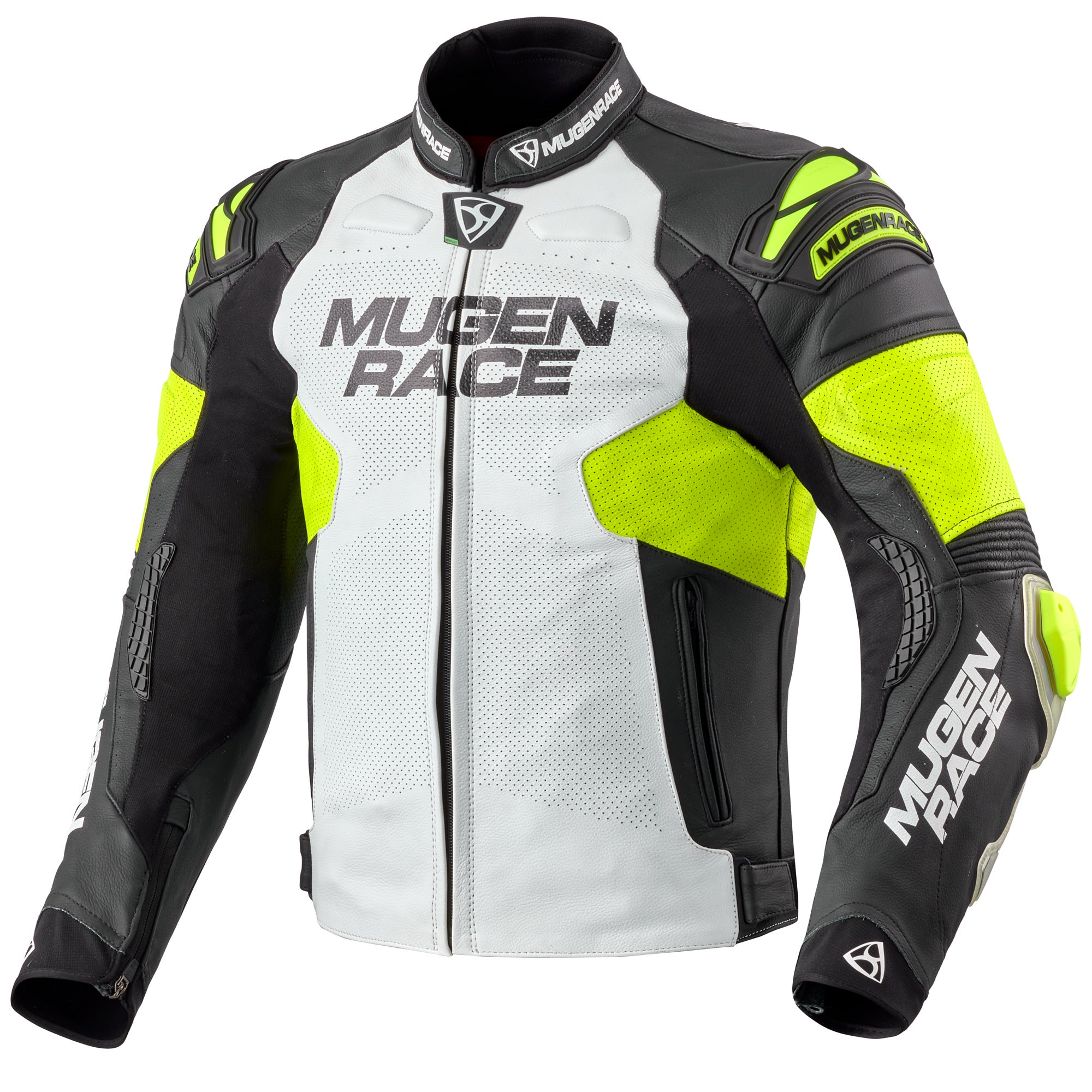 MUGENRACE Mry perforated Motorcycle Leather Jacket-image-833986515