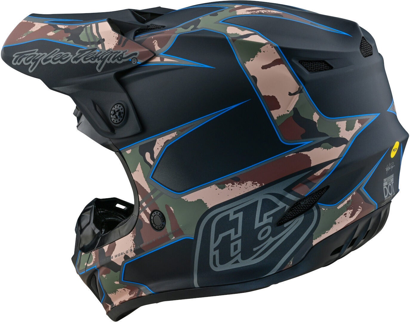 Troy Lee Designs SE4 Polyacrylite Matrix MIPS Casco da motocross nero/mimetismo XL (60/61) Figura 3