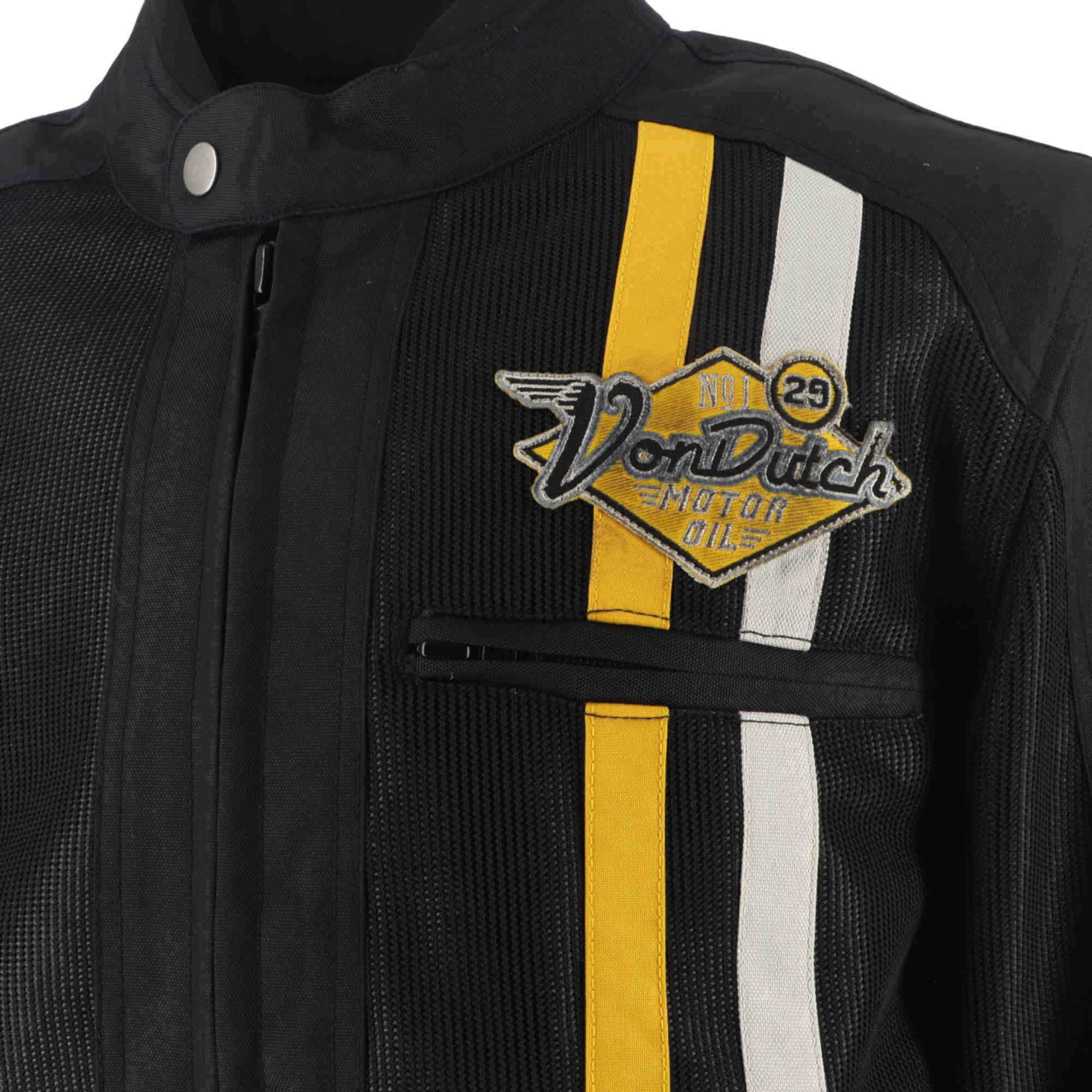 Side view of Von Dutch X Helstons Speed Racer Air Mesh Motorcycle Textile Jacket
