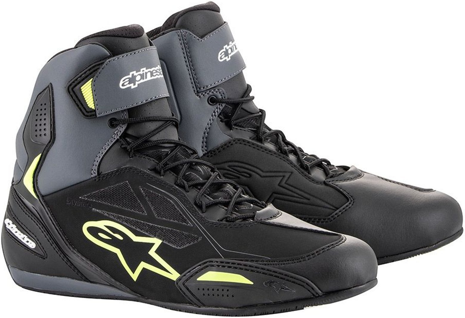 Alpinestars Faster-3 DryStar Motorcykel sko sort/grå/gul 7 (39) Figur 1