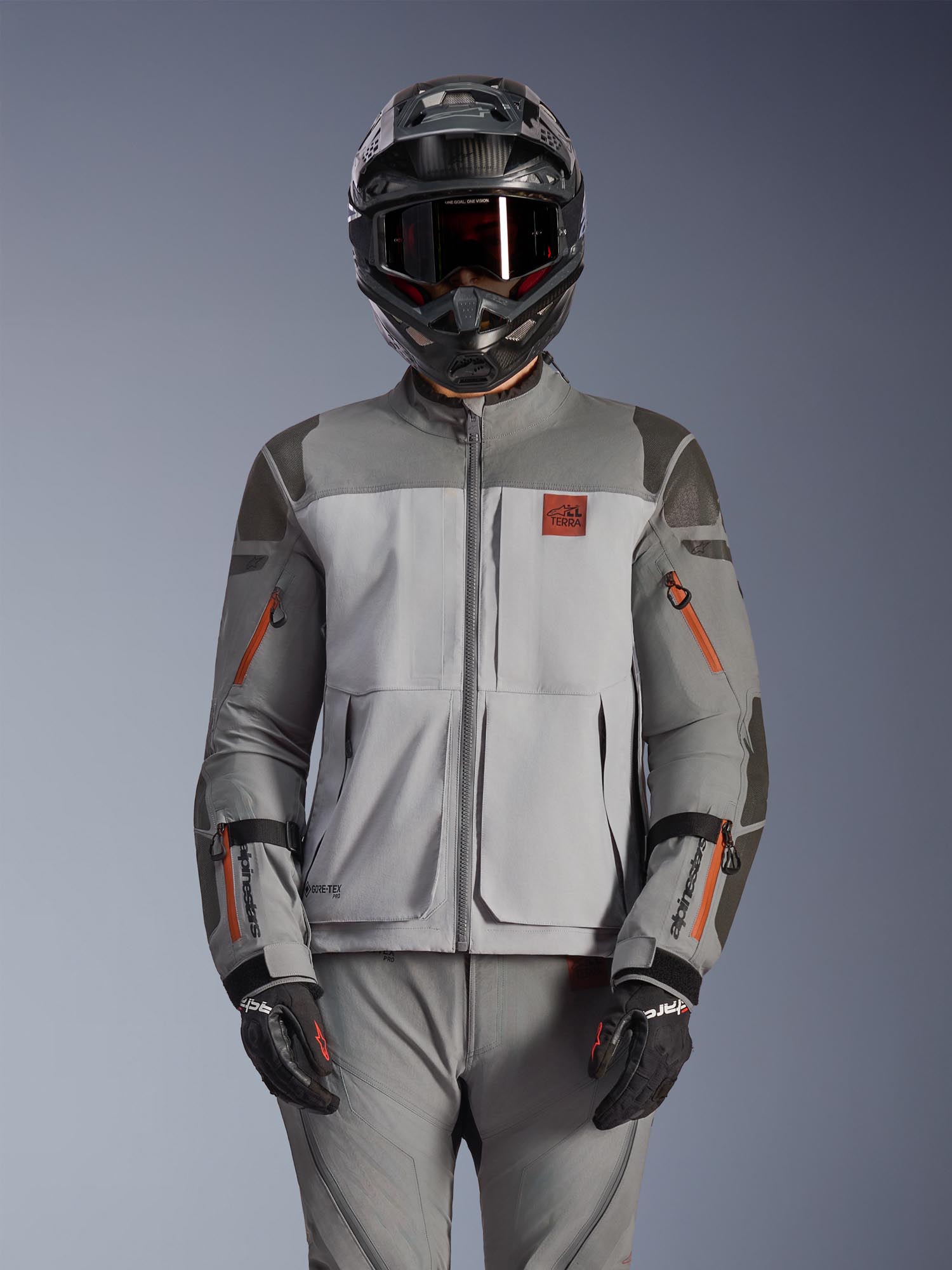 Side view of Alpinestars Nazca 3L Gore-Tex Pro waterproof Motorcycle Textile Jacket