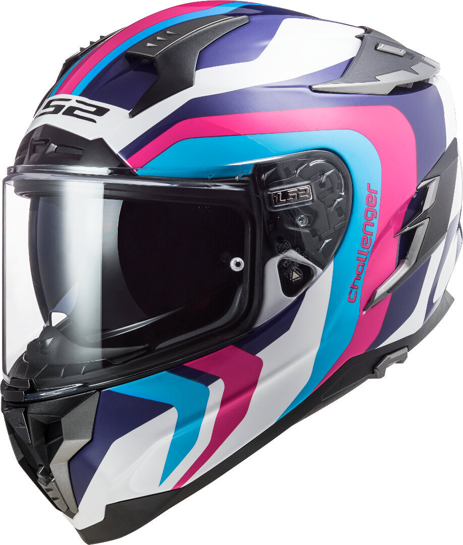 LS2 FF327 Challenger Galactic Helm weiß/pink L (59/60) Abbildung 1