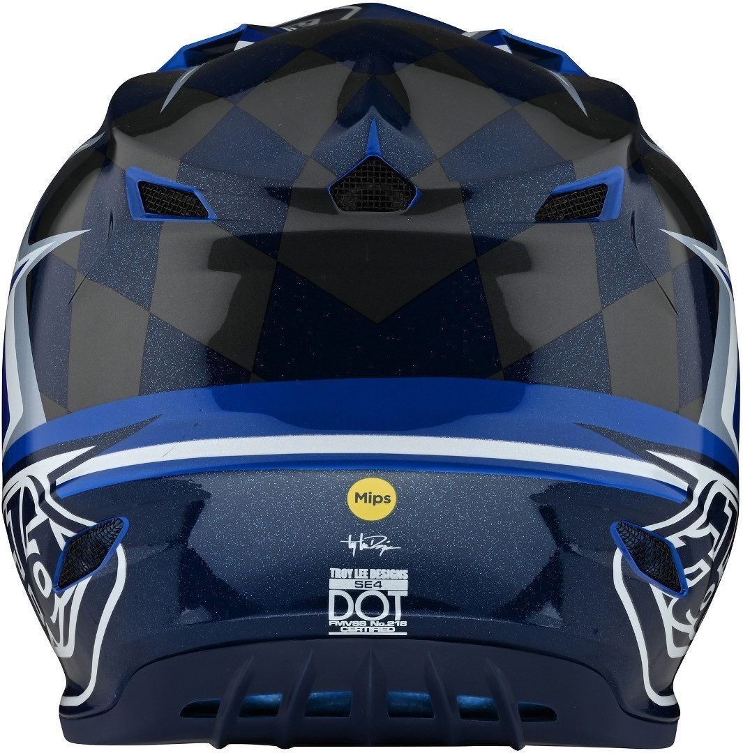Troy Lee Designs SE4 Warped Polyacrylite MIPS Casco Motocross blu XL (60/61) Figura 7