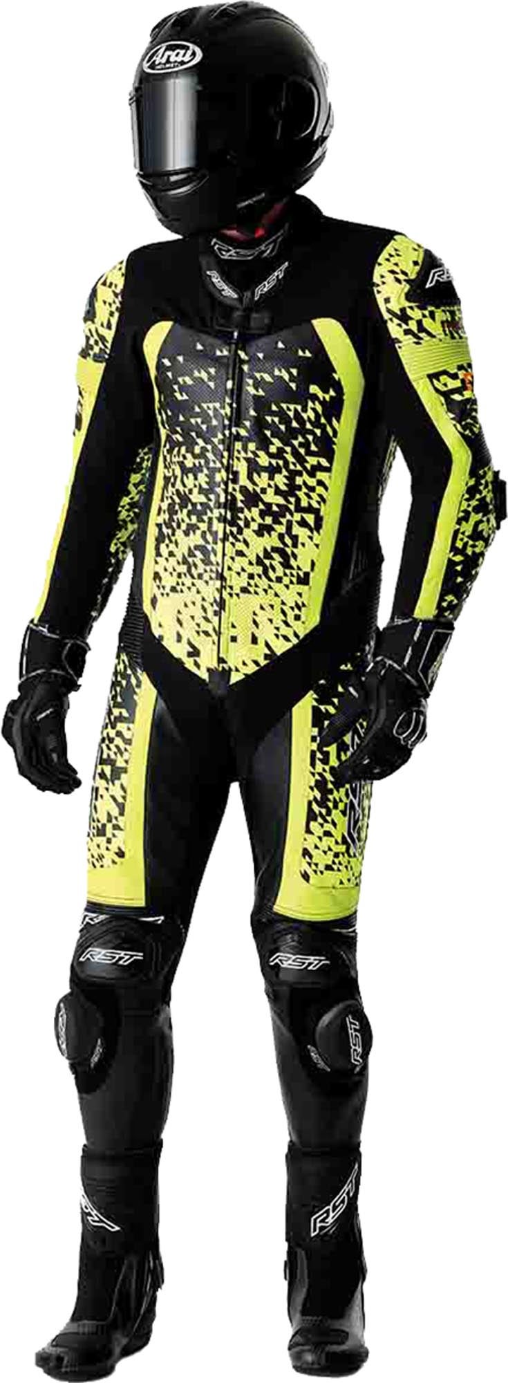 RST Pro Series D3O Airbag perforated 1-Piece Motorcycle Leather Suit fluo-yellow/black/neon-yellow 50 Figure 14
