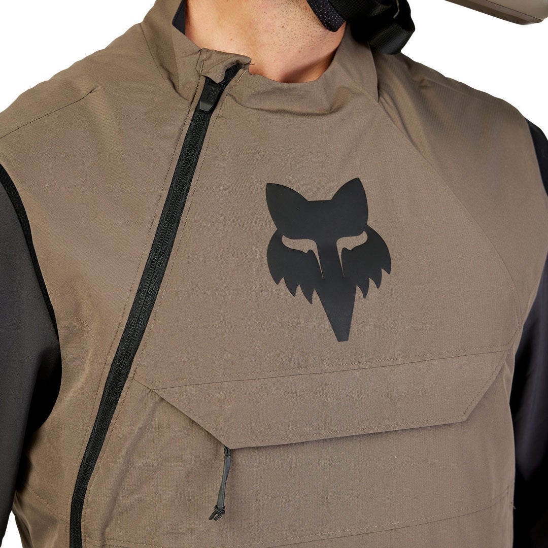 FOX Ranger Off-Road Wind Chaleco de motocross gris/marrón XXL Figura 6