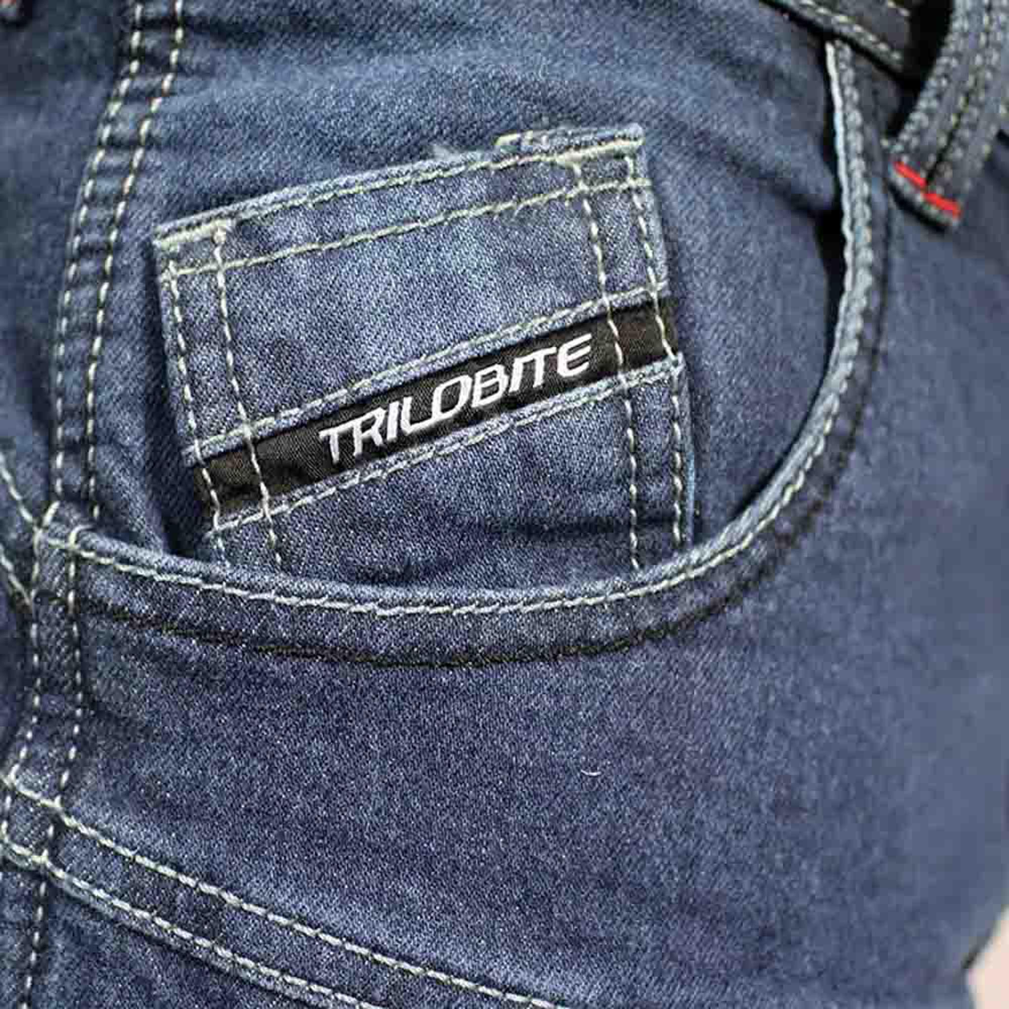 Trilobite Parado AAAA Doublelayer Slim Motorcycle Jeans blue 38/34 Figure 3