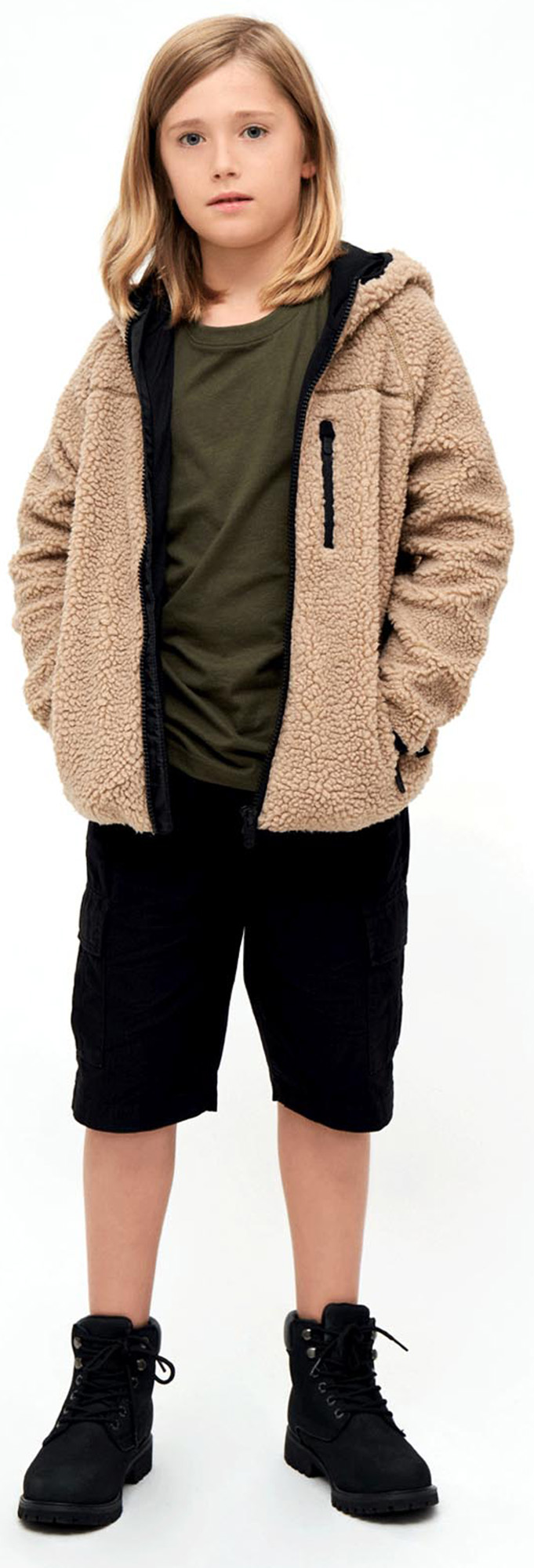Brandit Teddyfleece Hodded Veste pour enfants Camel 134-140 Figure 5