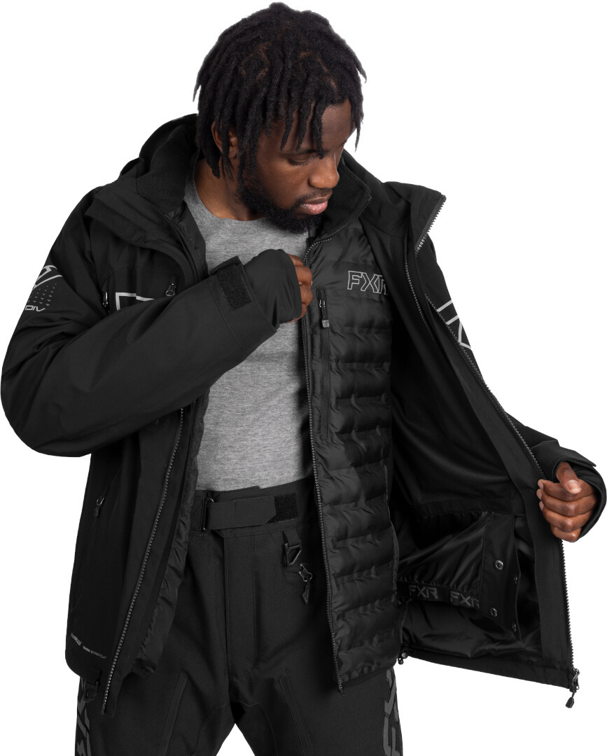 Side view of FXR Helium Pro 3-in-1 2025 Snowmobile Jacket