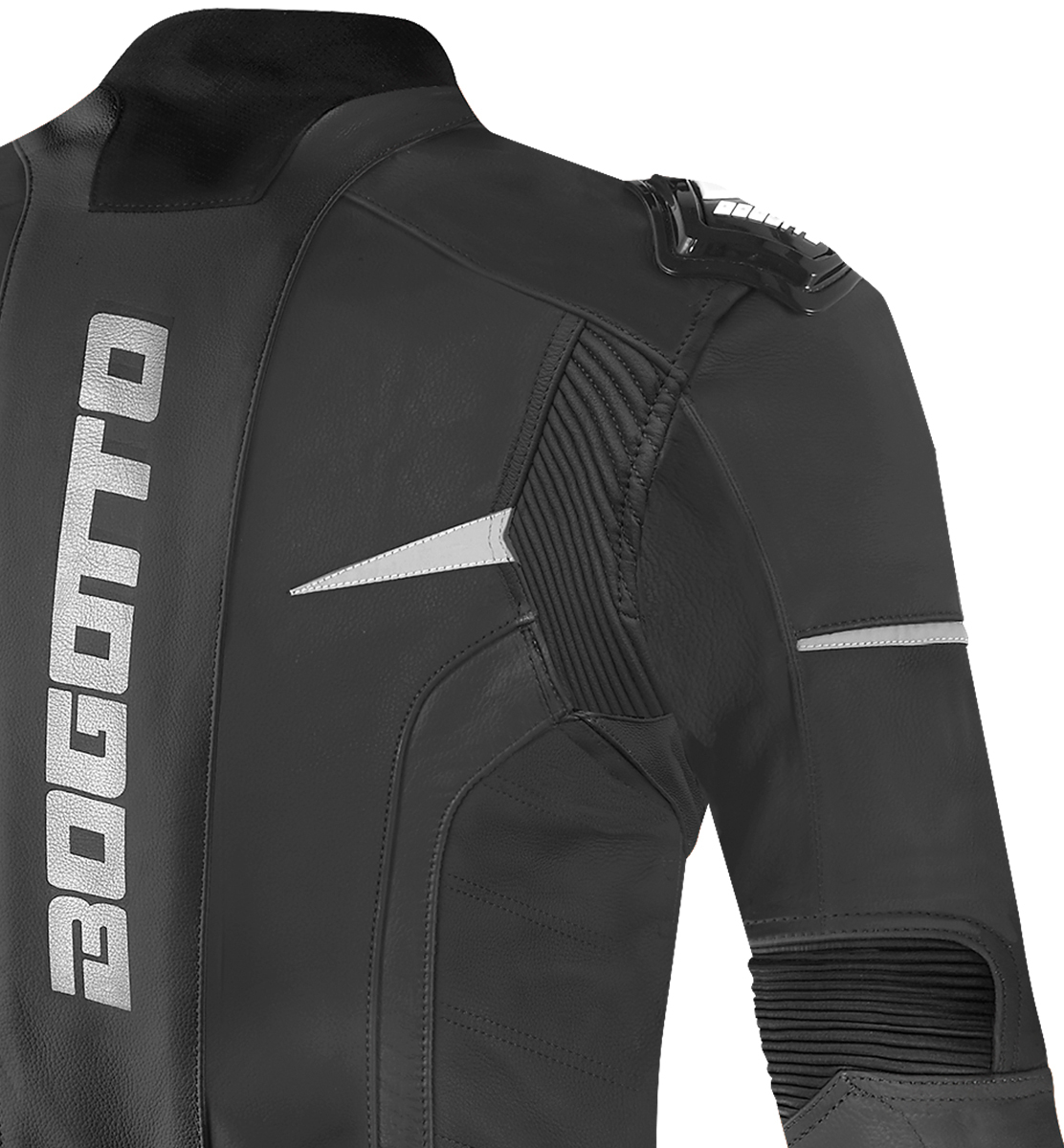 Bogotto Misano Two Piece Motorcycle Leather Suit black/white 60 Figure 10
