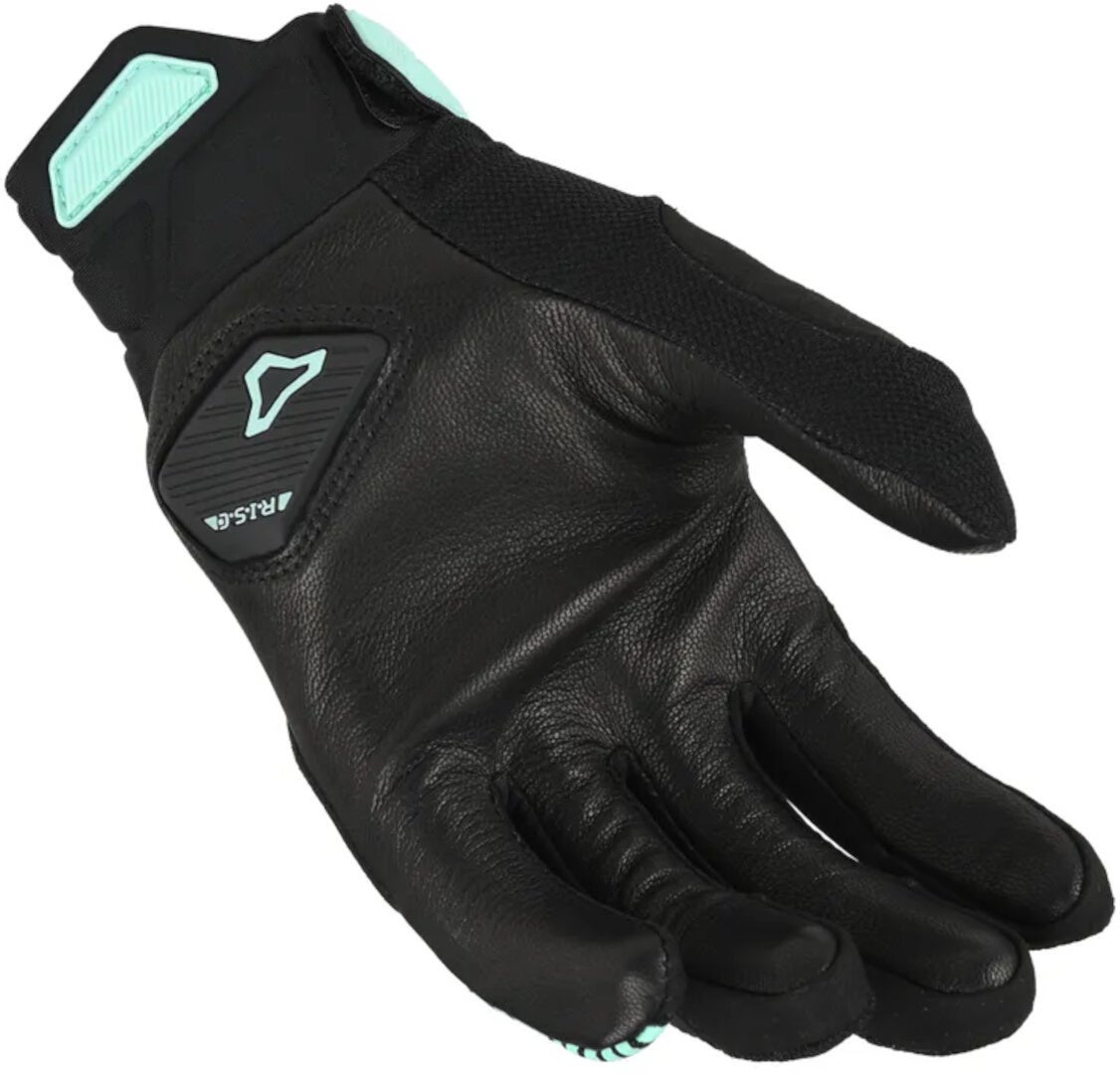 Macna Obtain Leather Motorcykelhandsker til damer Sort/mint L Figur 2