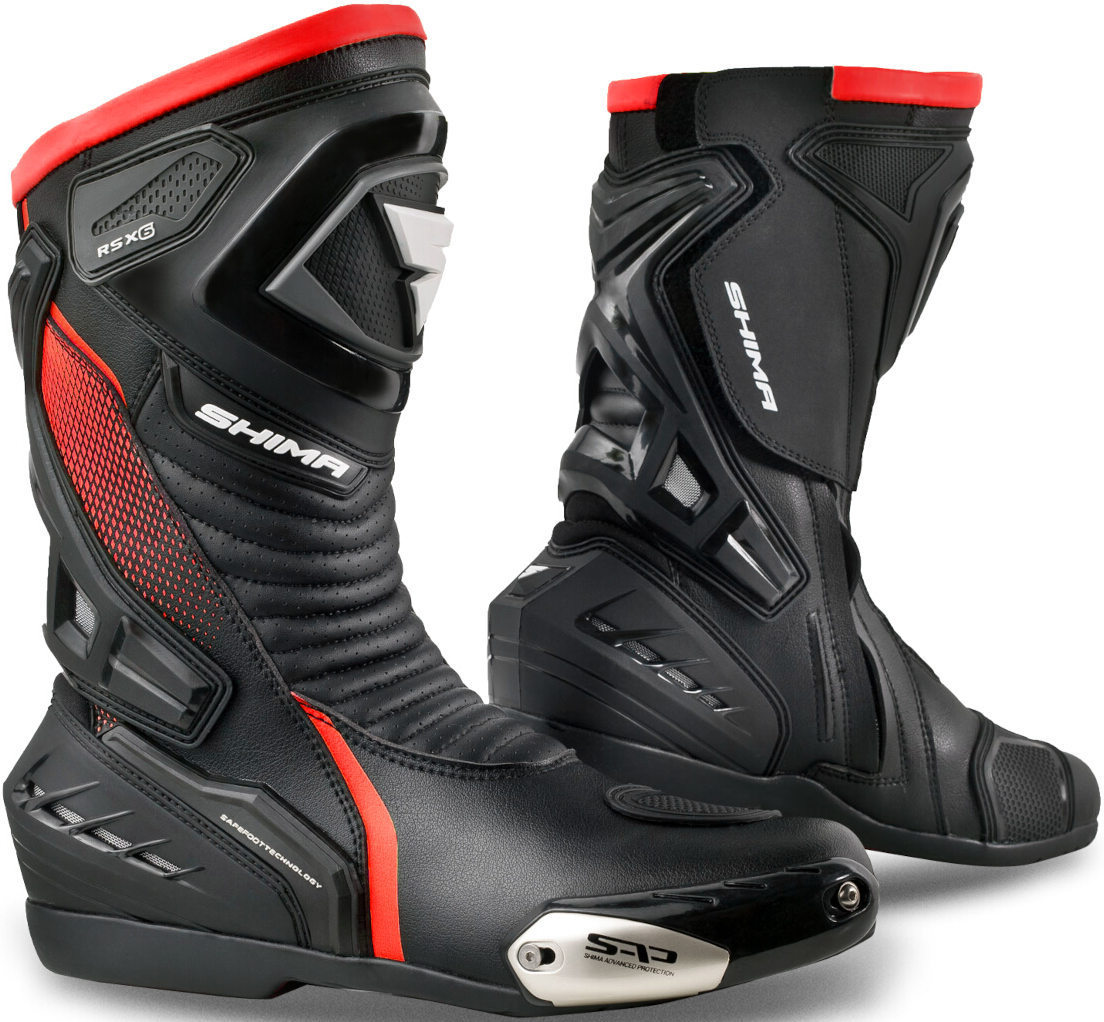 SHIMA RSX-6 Botas de Motocicleta preto/vermelho 46 Figura 1