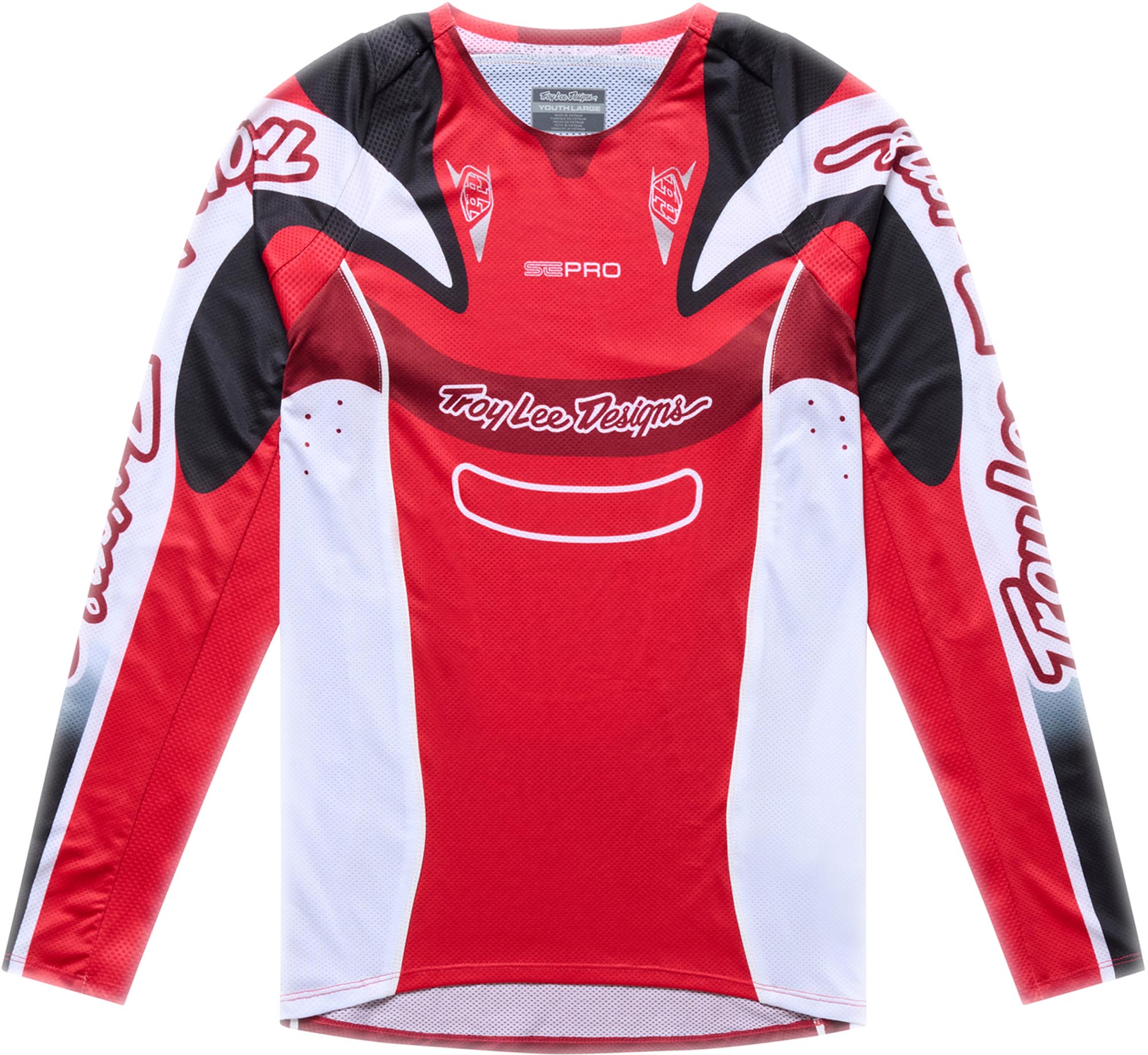 Troy Lee Designs SE Pro Salvo Jeugd motocrosstrui rood/wit XL Figuur 1