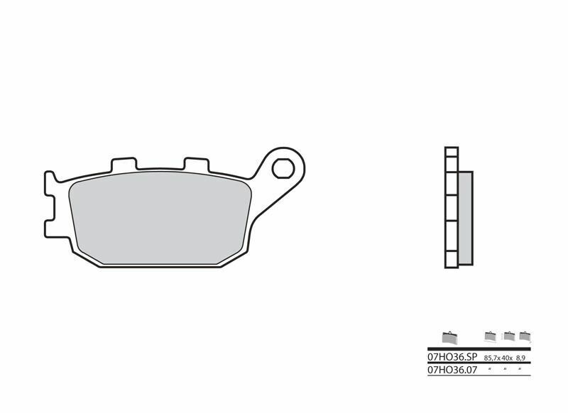 Brembo S.p.A. Vägbromsbelägg sintrad metall - 07HO36SP Figur 2