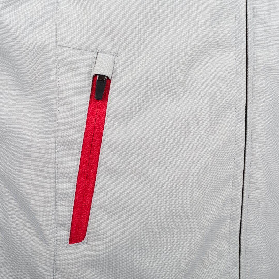 Bering Warwick wasserdichte Motorrad Textiljacke hellgrau/rot M Abbildung 4
