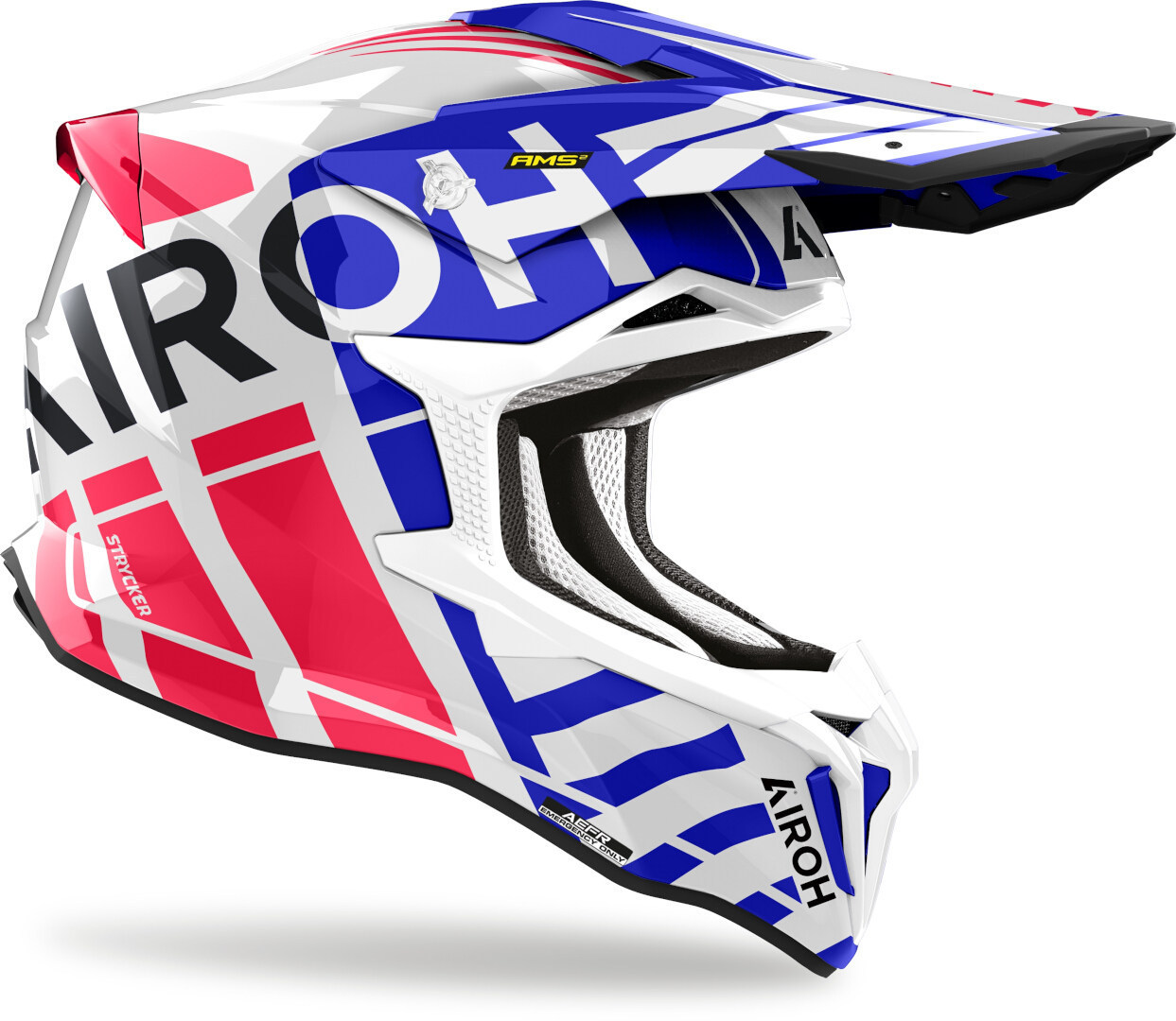Airoh Strycker Brave Casco da motocross bianco/rosso/blu S (55/56) Figura 2
