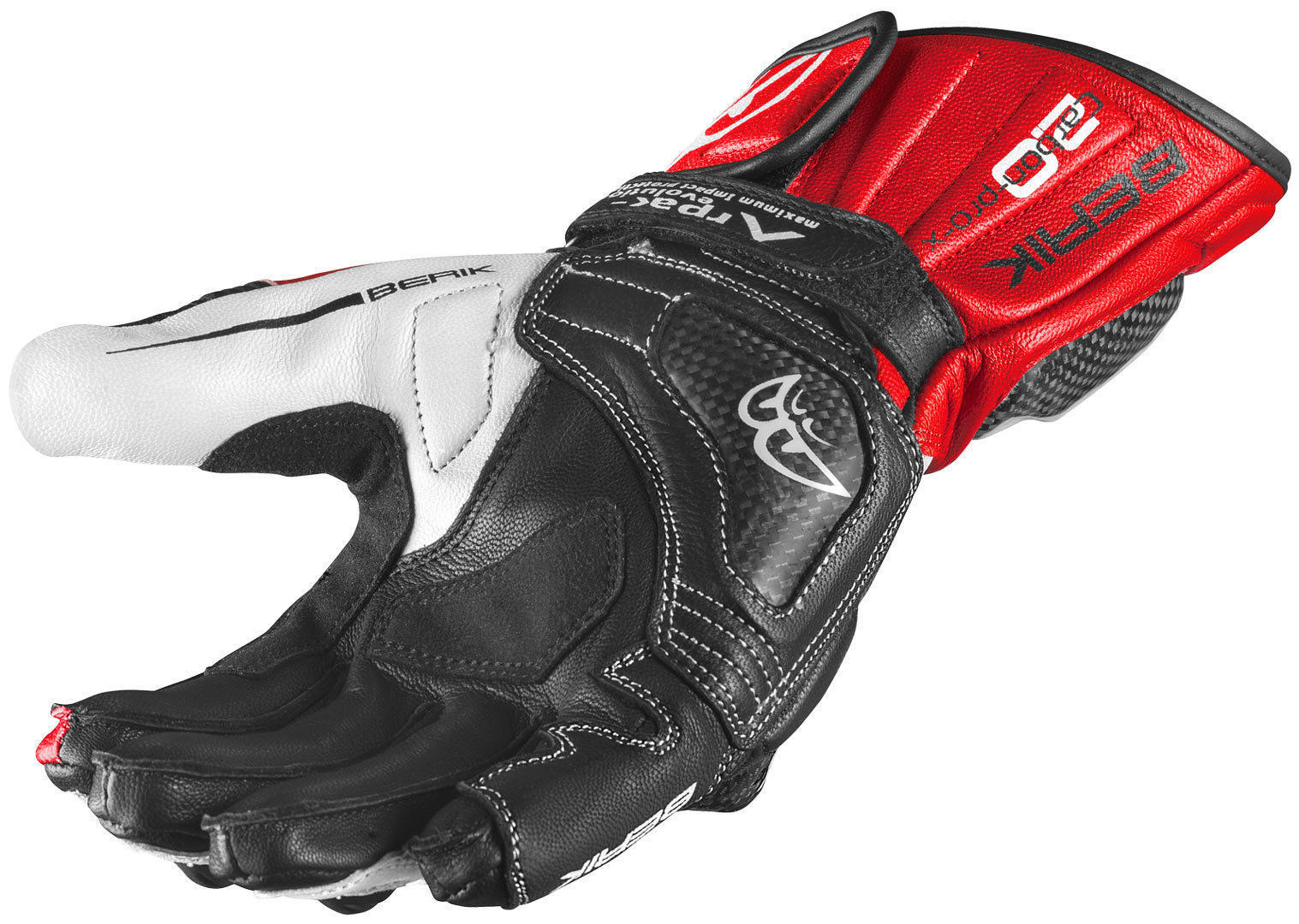 Berik TX-1 Pro Motorcycle Gloves black/white/red 3XL Figure 4