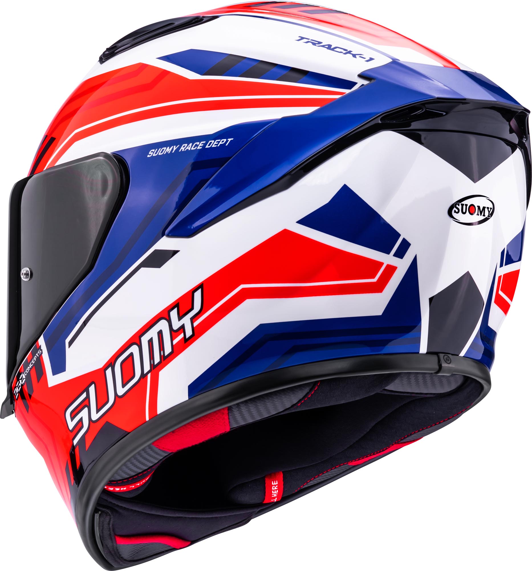 Suomy Track-1 Framework Helm wit/rood/blauw S (55/56) Figuur 3