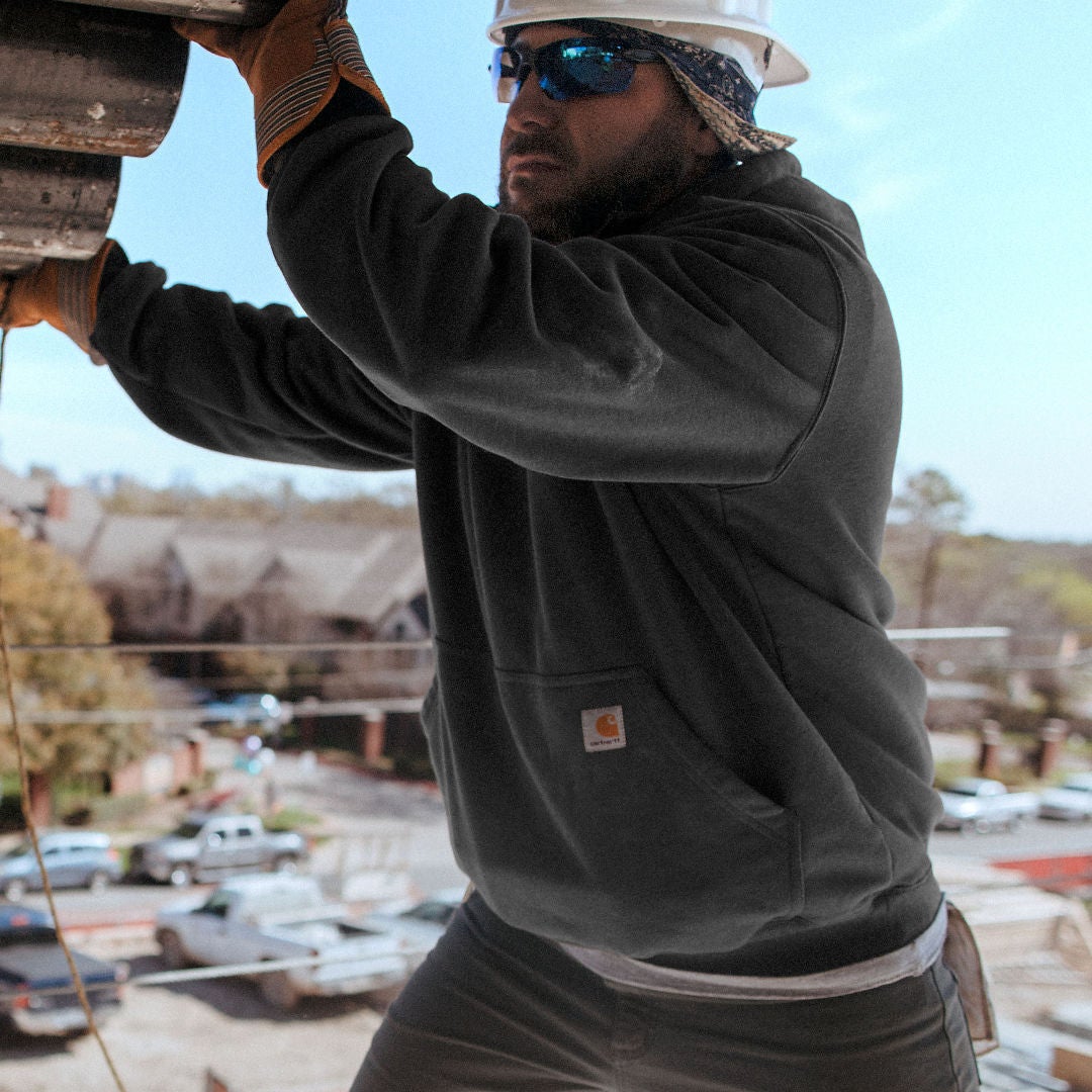 Carhartt Rain Defender Loose Fit Heavyweight Quarter-Zip Munktröja mörkgrå M Figur 4
