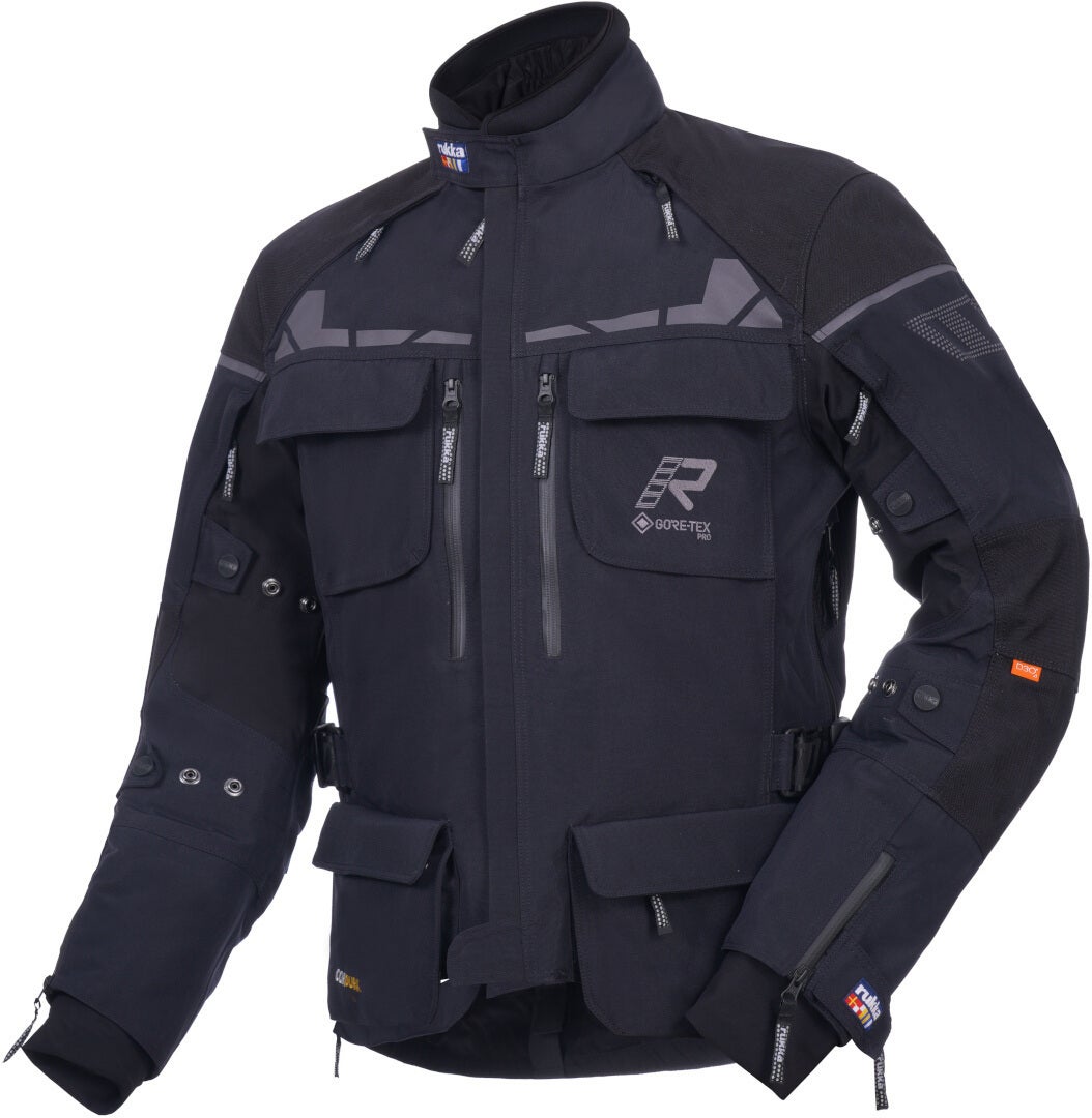 Rukka Ecuado-R Motorcykel tekstiljakke Sort/sort Short 62 Figur 1