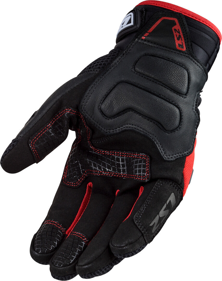 LS2 Vega Mesh Motorrad Handschuhe schwarz/rot L Abbildung 2