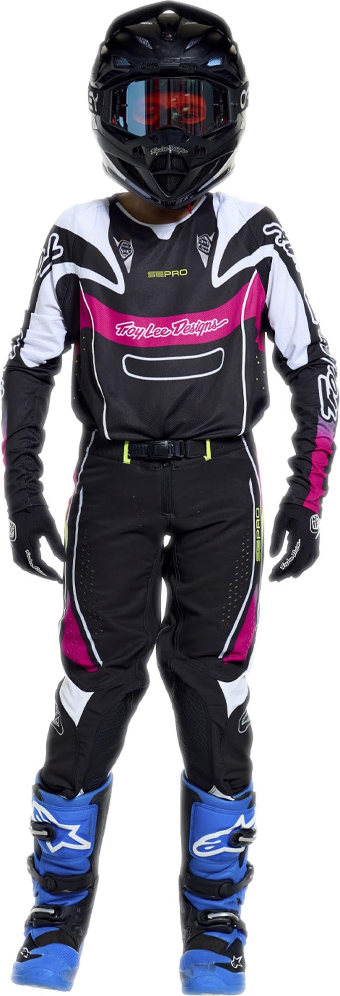 Troy Lee Designs SE Pro Salvo Ungdoms motocrosstrøje Sort/hvid M Figur 3