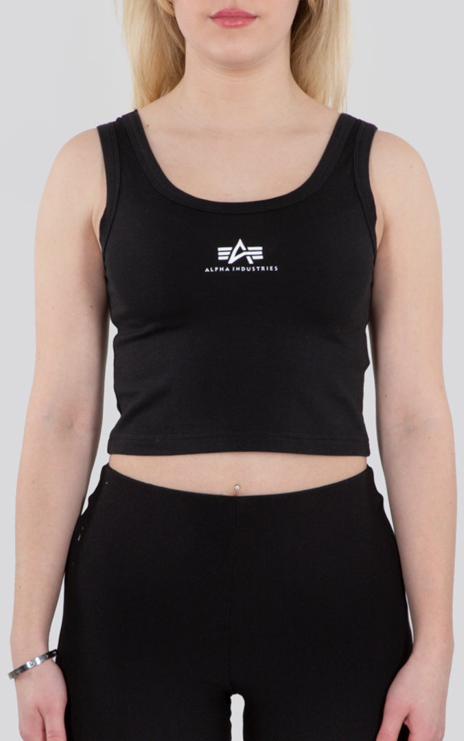 Alpha Industries Basic Crop SL Damer Tank Top Sort XL Figur 2
