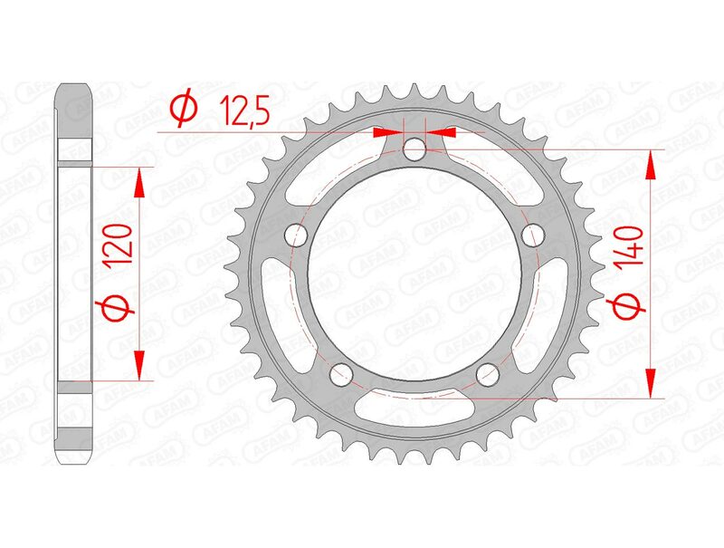 AFAM Couronne acier standard 14911 - 530 Figure 1