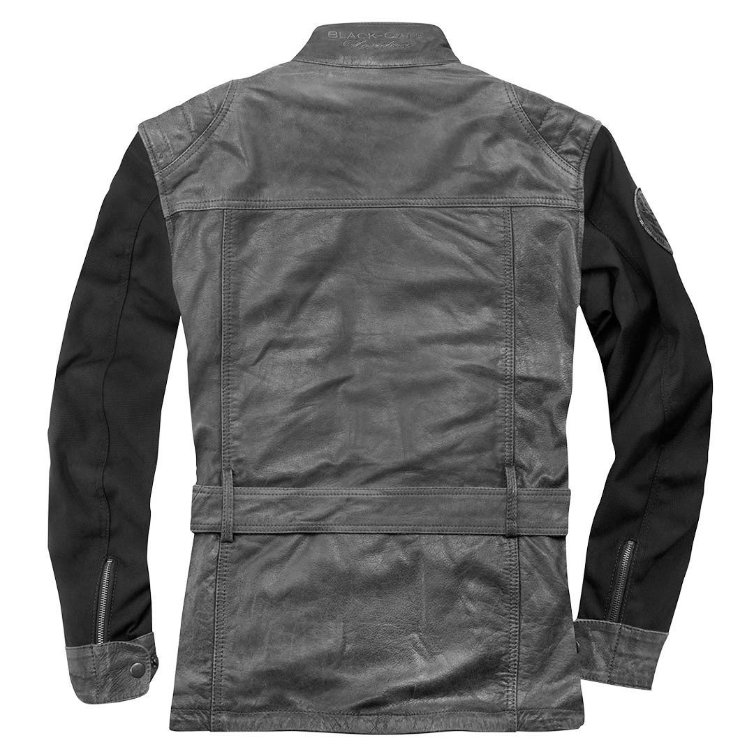Black-Cafe London Retro Motorrad Lederjacke dunkelgrau 56 Abbildung 3