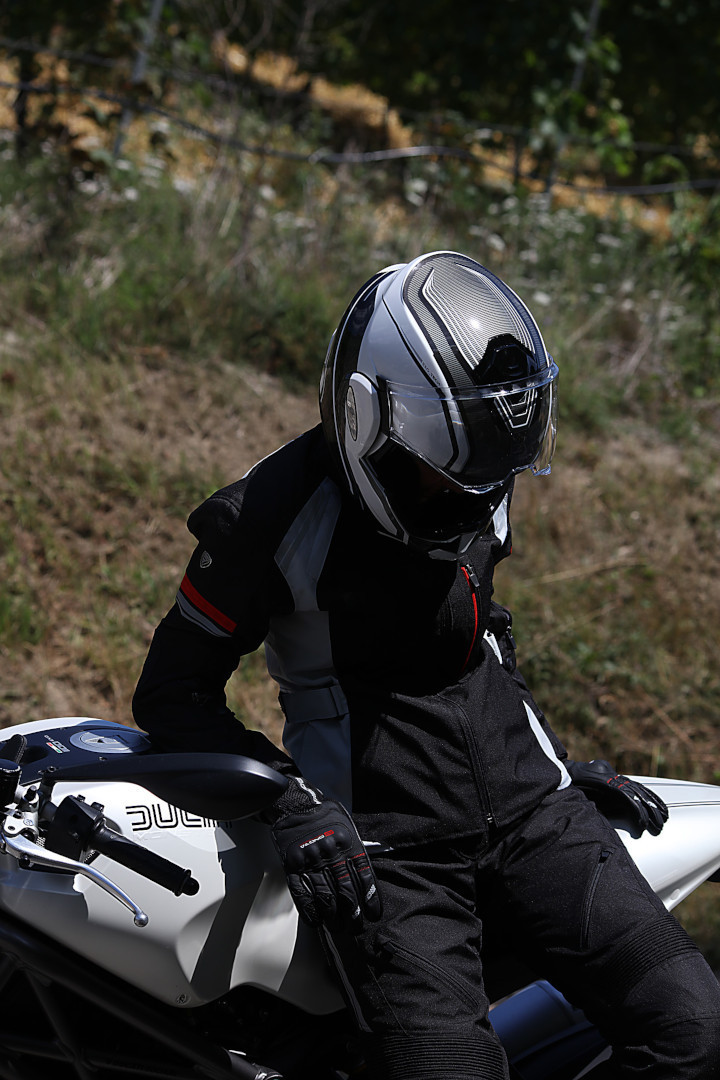 Modeka Violetta Damen Motorrad Textiljacke schwarz/hellgrau 36 Abbildung 7