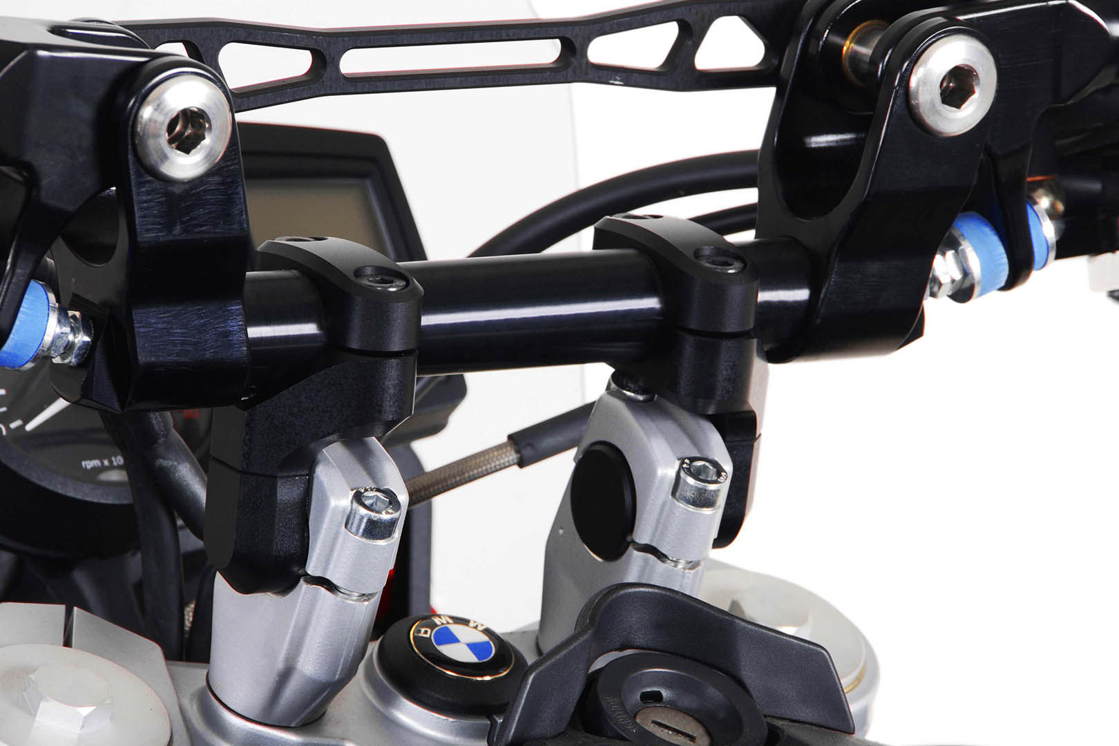 Spatele ghidon SW-Motech Vario pentru ghidon Ø 28 mm - Variabil sus/spate. Negru. Figura 2