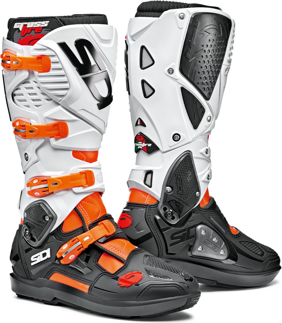 Sidi Crossfire 3 SRS Motocross Boots black/white/orange 41 Figure 1