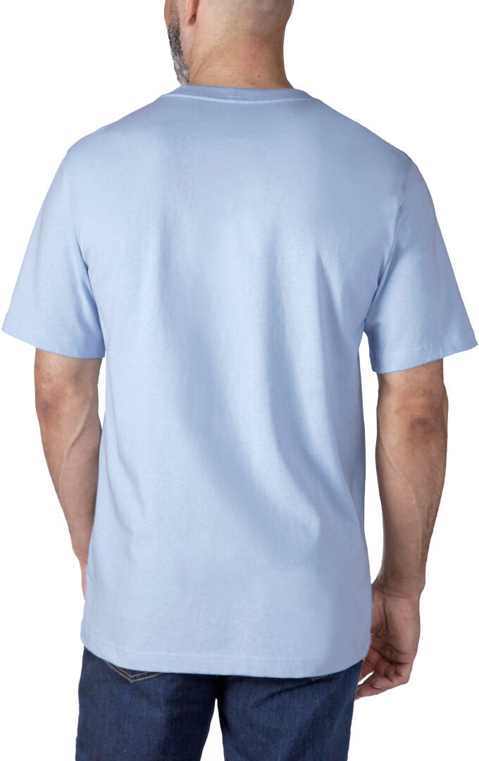 Carhartt EMEA Core Logo Workwear Short Sleeve Triko světle modrá/tmavě modrá XL Obrázek 3