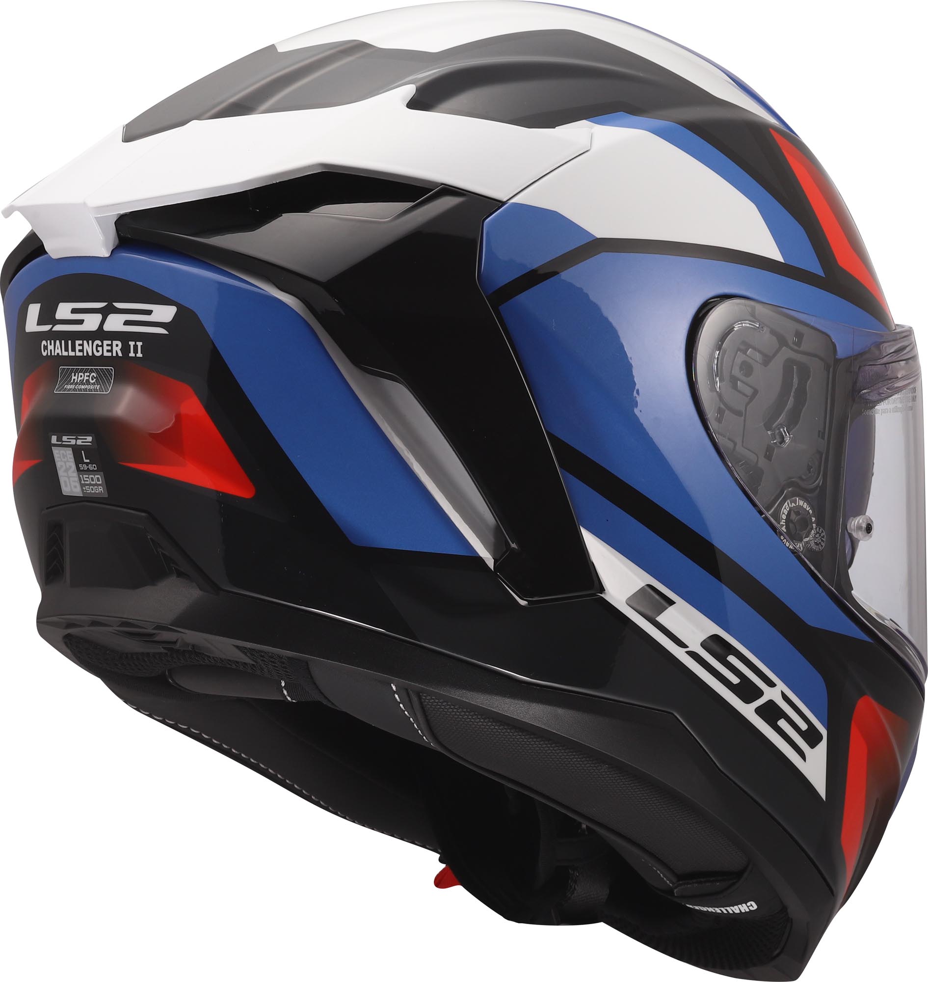 LS2 FF817 Challenger II Viper Helmet white/blue/red XXL (63/64) Figure 4